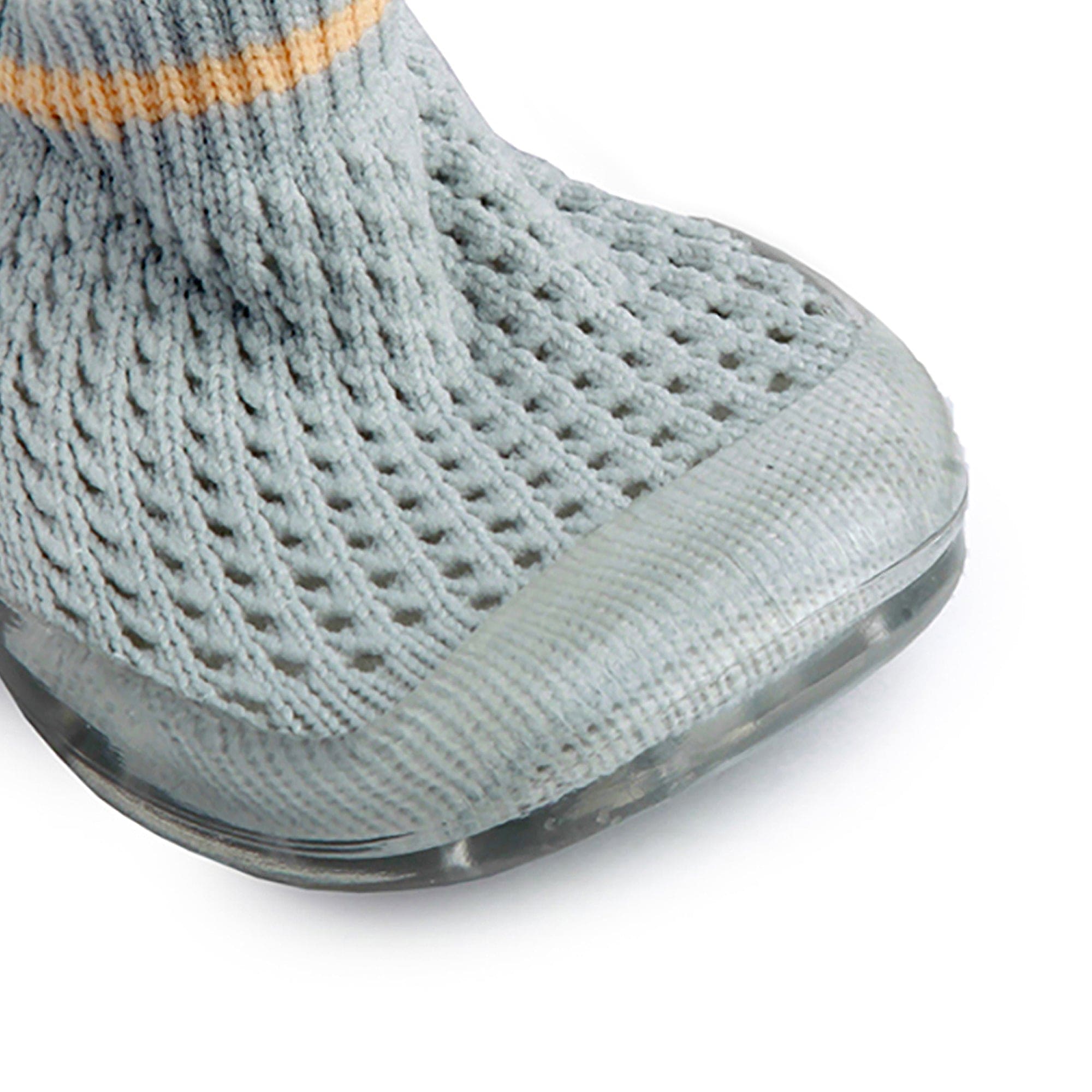 Comfy Knitted Grey Slip-On Shoes