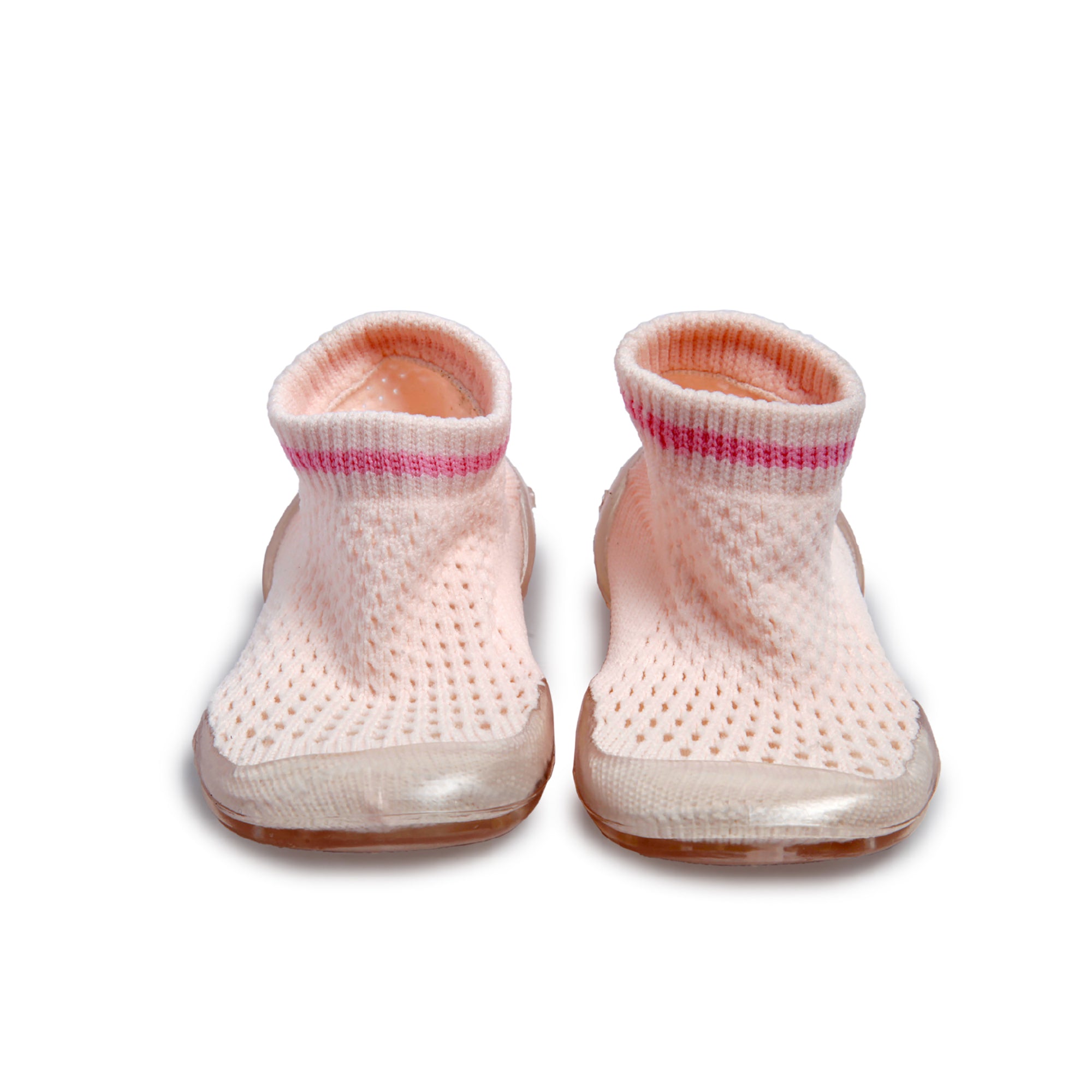 Comfy Knitted Pink Slip-On Shoes