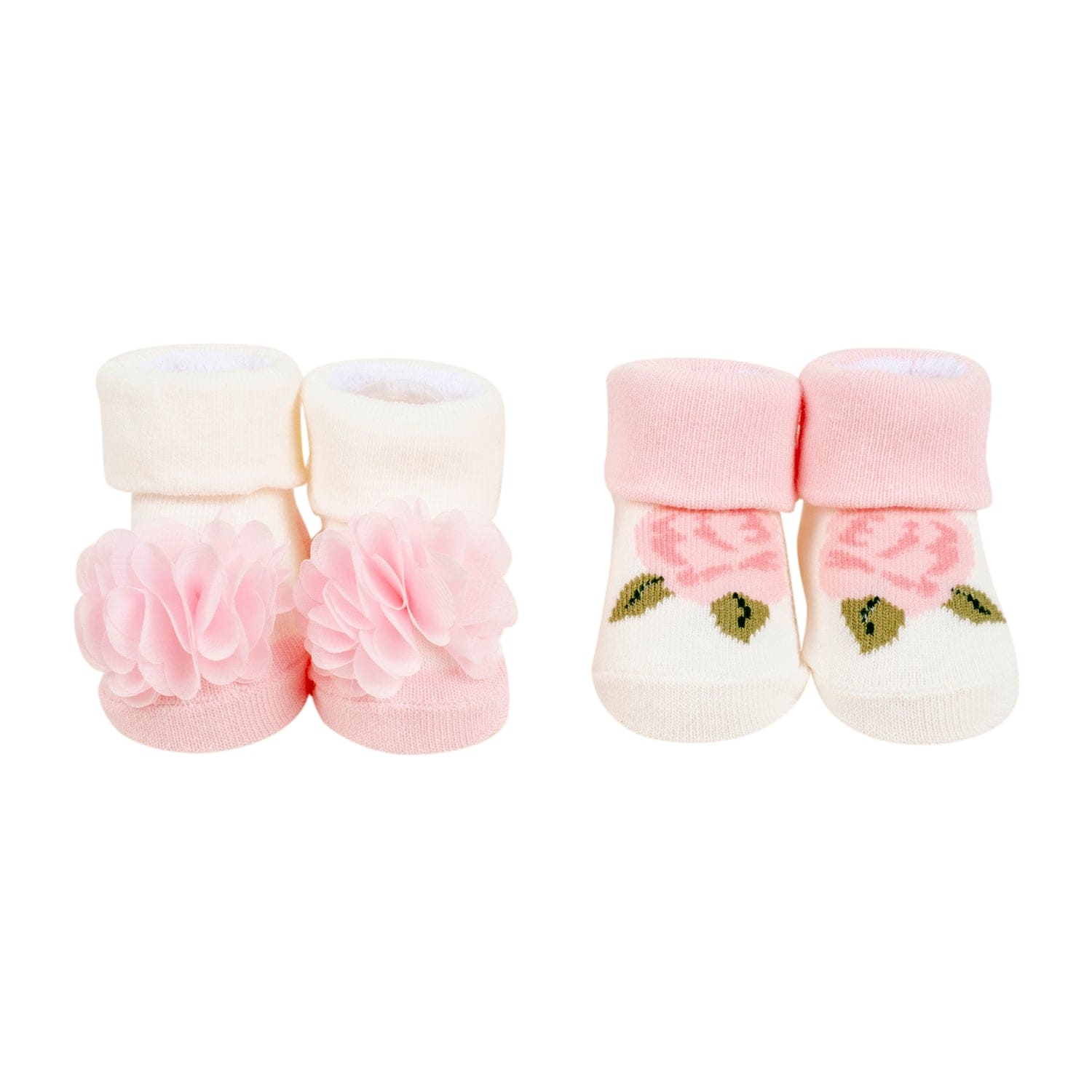 Baby Moo Born To Shine Infant Girl 4-Piece Gift Hairband And Socks Set - Pink