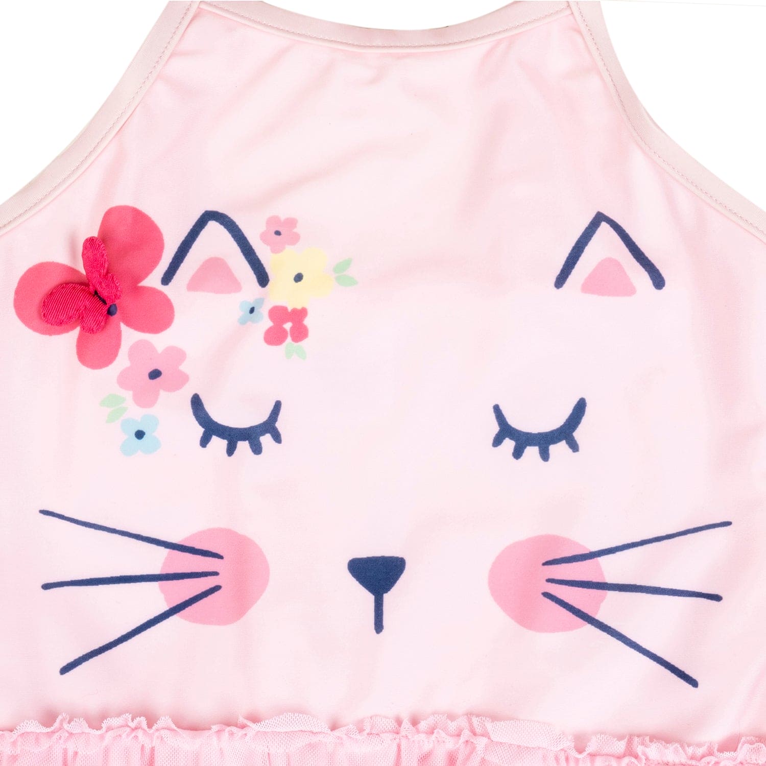 Baby Moo Sleeping Kitty Beach One-Piece Swimsuit Pool Swimming Costume - Pink
