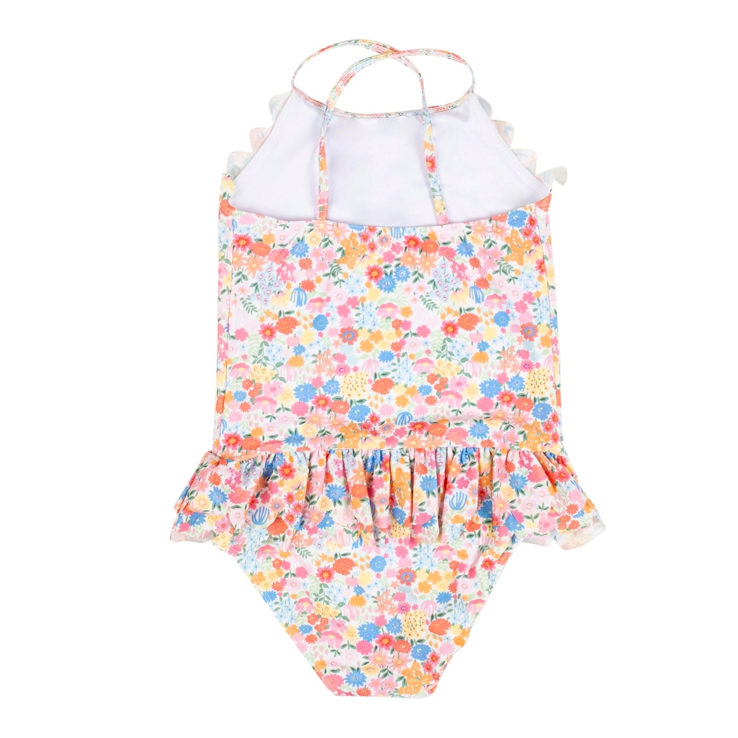 Baby Moo Floral Print Beach One-Piece Swimsuit Pool Swimming Costume - Pink