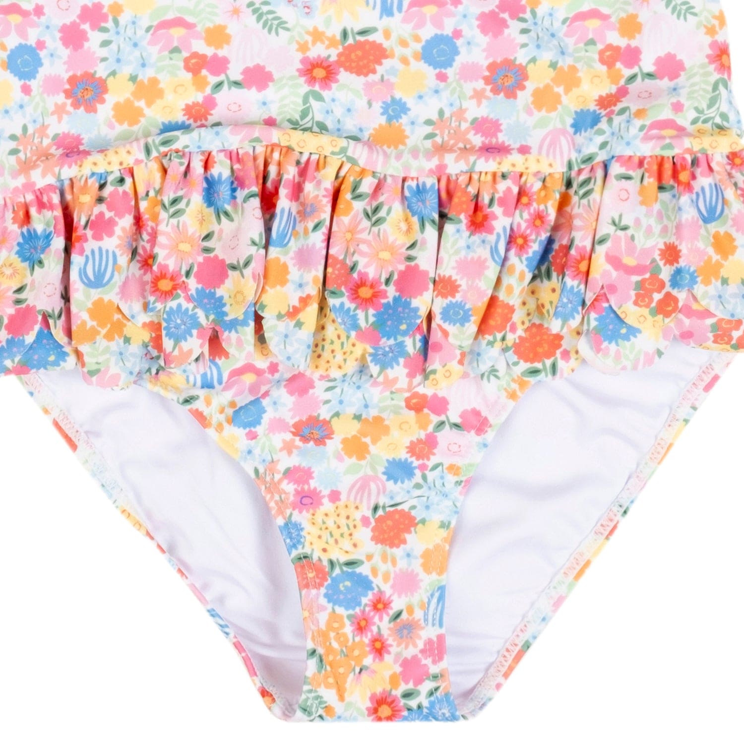 Baby Moo Floral Print Beach One-Piece Swimsuit Pool Swimming Costume - Pink