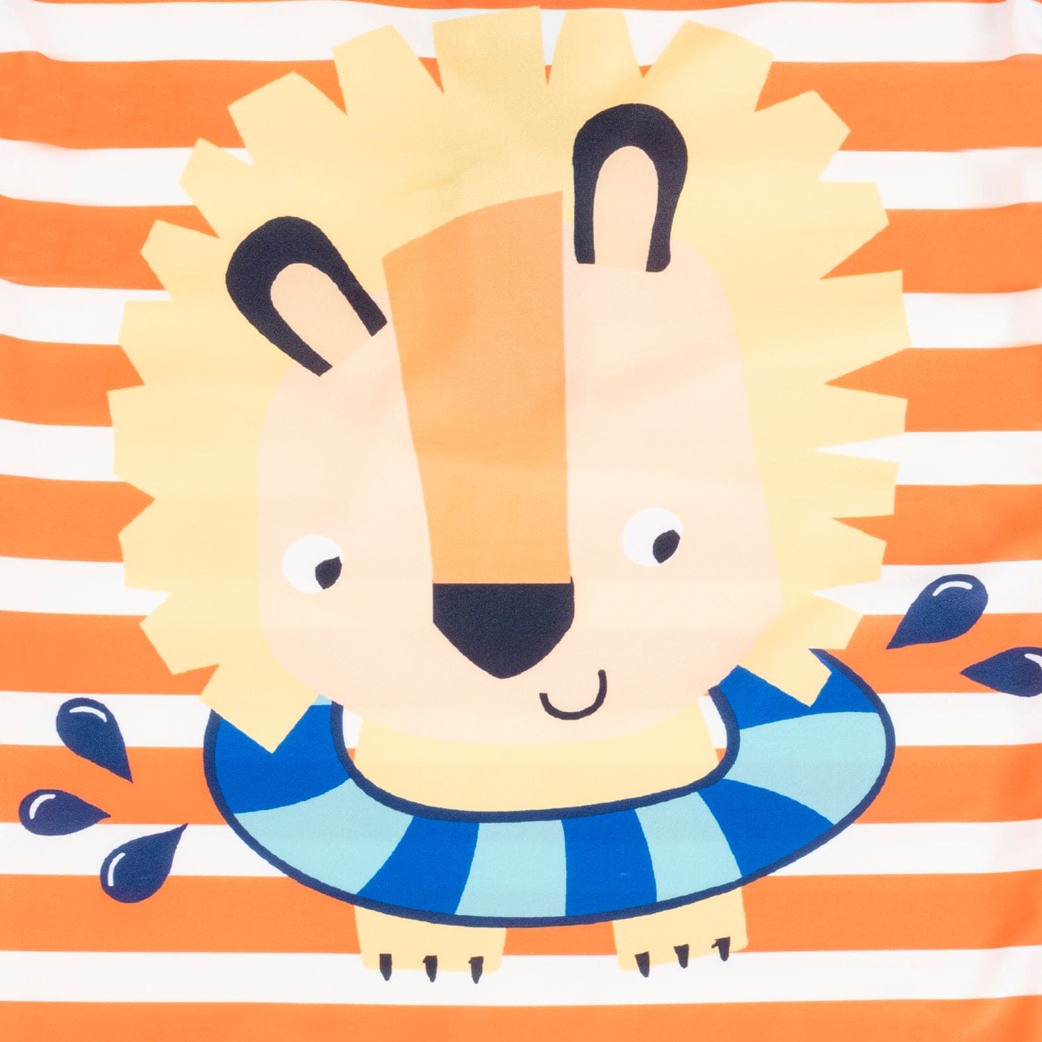 Baby Moo Playing Lion Beach Bodysuit One-Piece Swimsuit Pool Swimming Costume - Orange