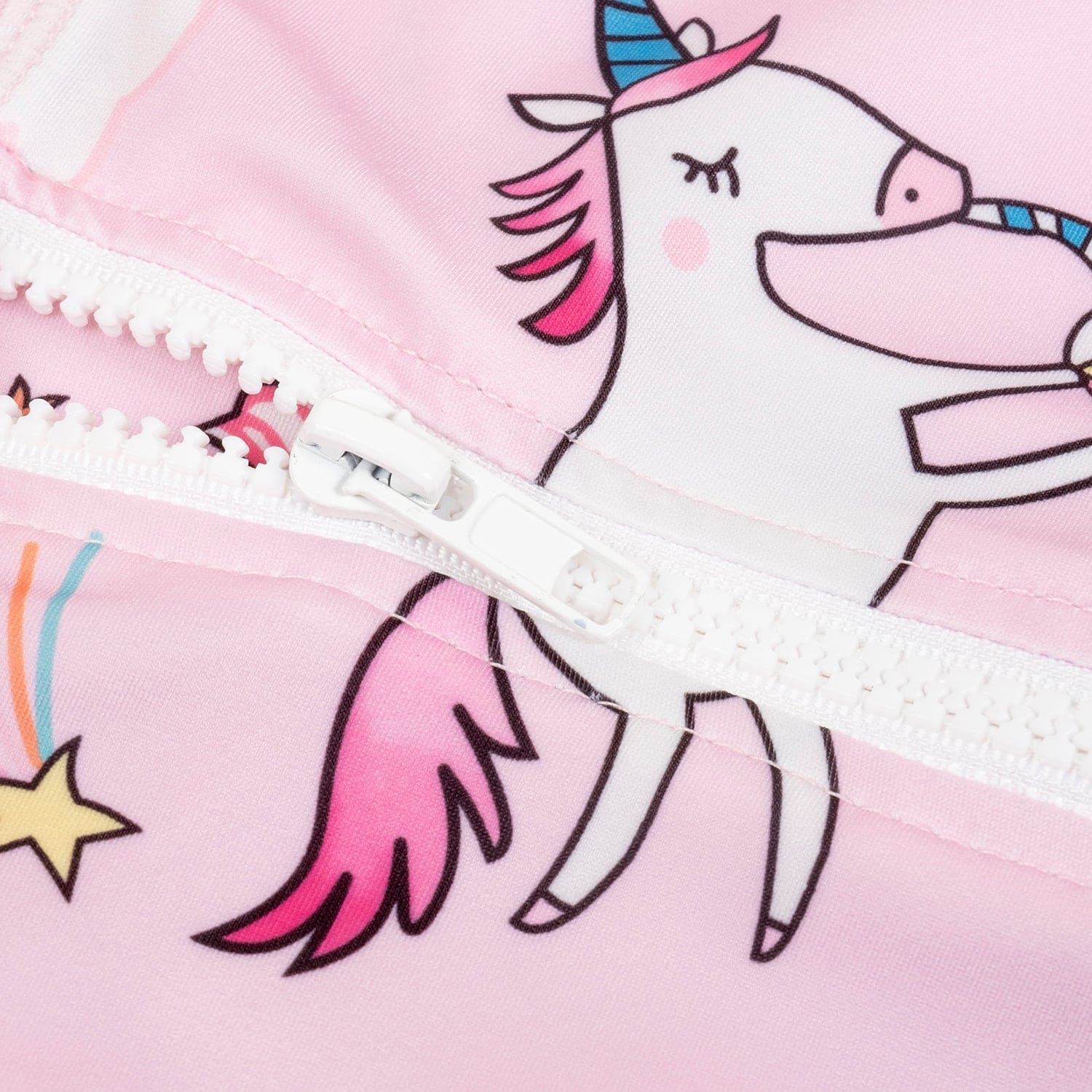 Baby Moo Playing Unicorn Beach Bodysuit One-Piece Swimsuit Pool Swimming Costume - Pink