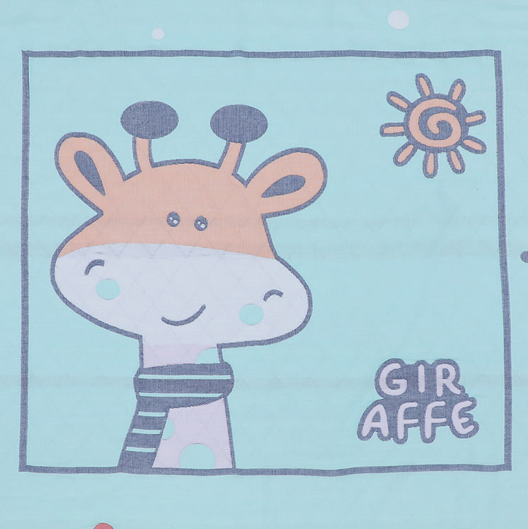 Baby Moo Giraffe All Season Medium Muslin Blanket - Mint Green - Baby Moo
