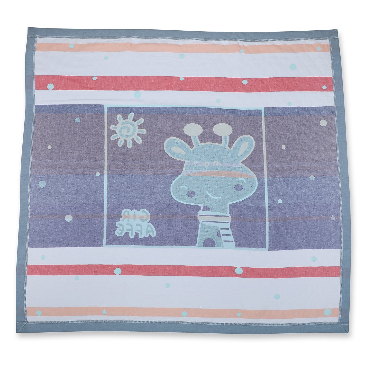Baby Moo Giraffe All Season Medium Muslin Blanket - Mint Green - Baby Moo