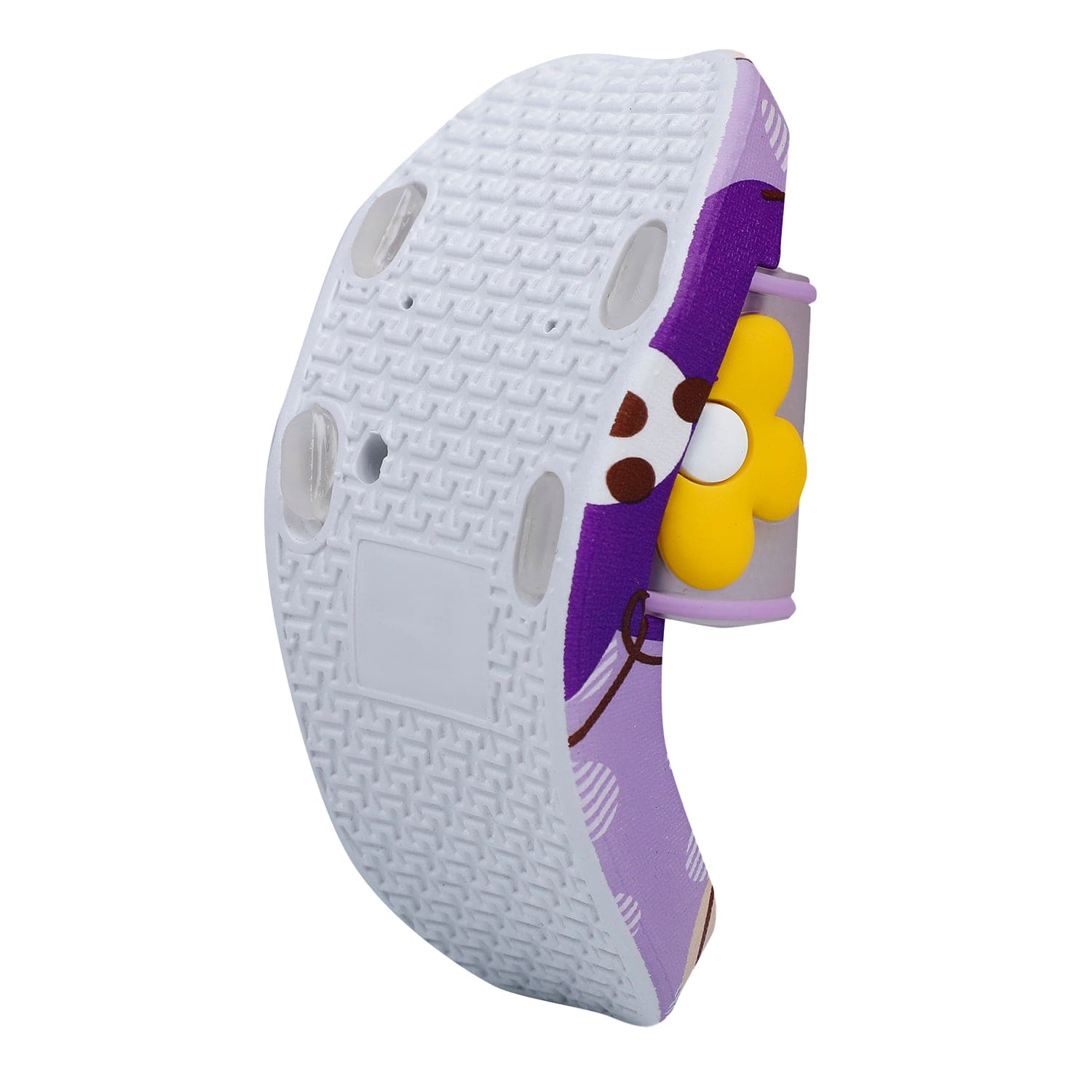 Baby Moo Floral 3D Beach Slippers Sliders - Purple