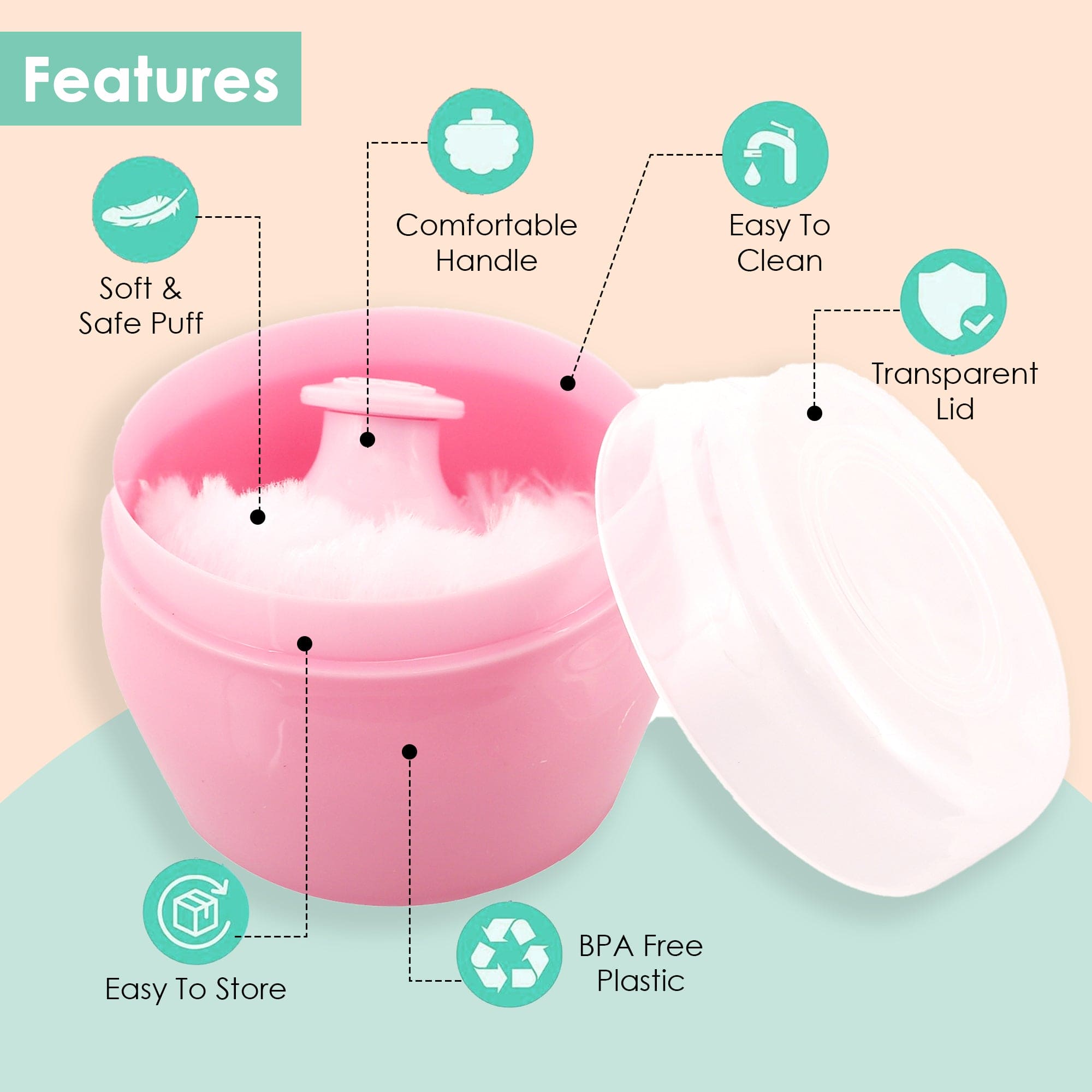 Everyday Essential Pink Powder Puff