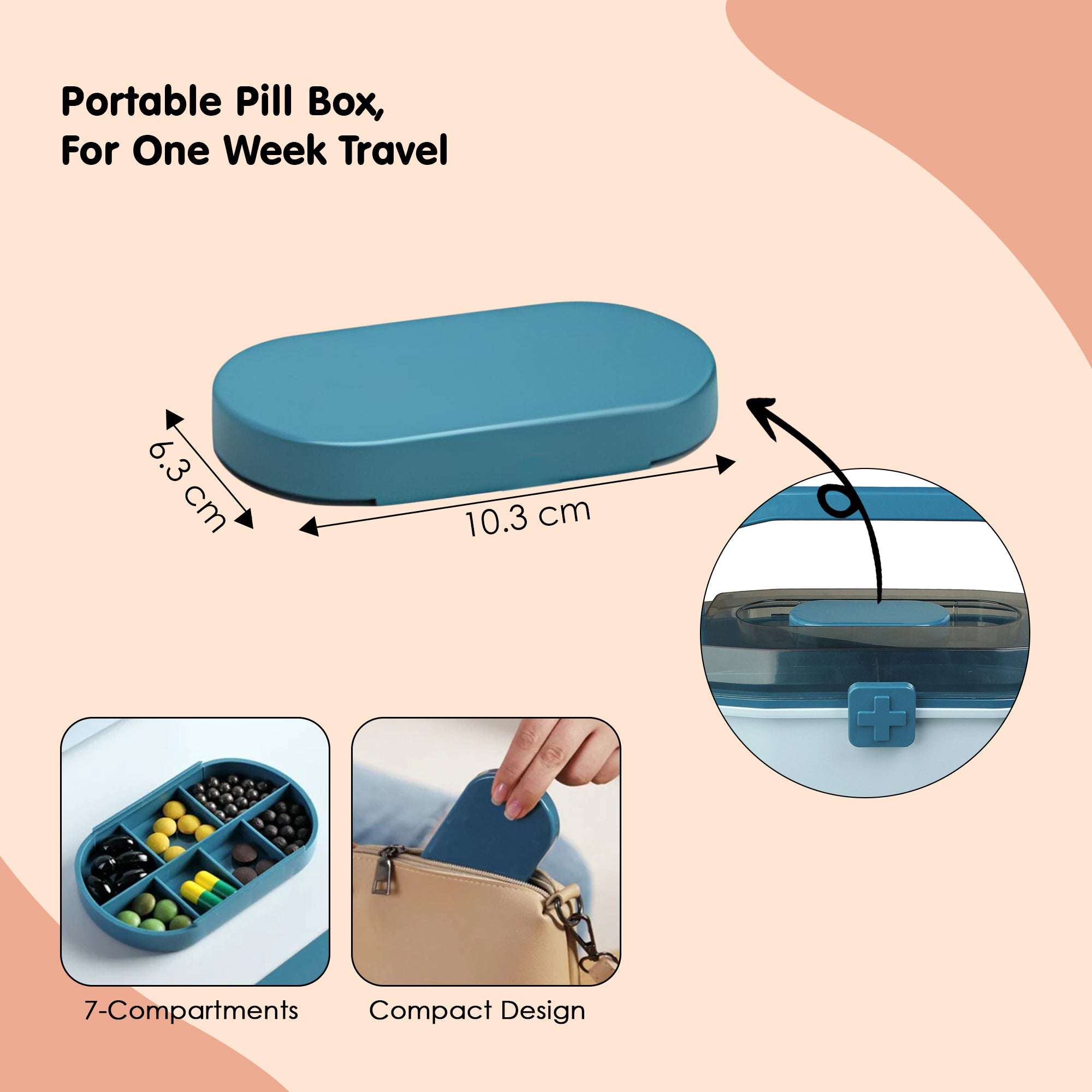 Baby Moo Large Blue Medicine Box