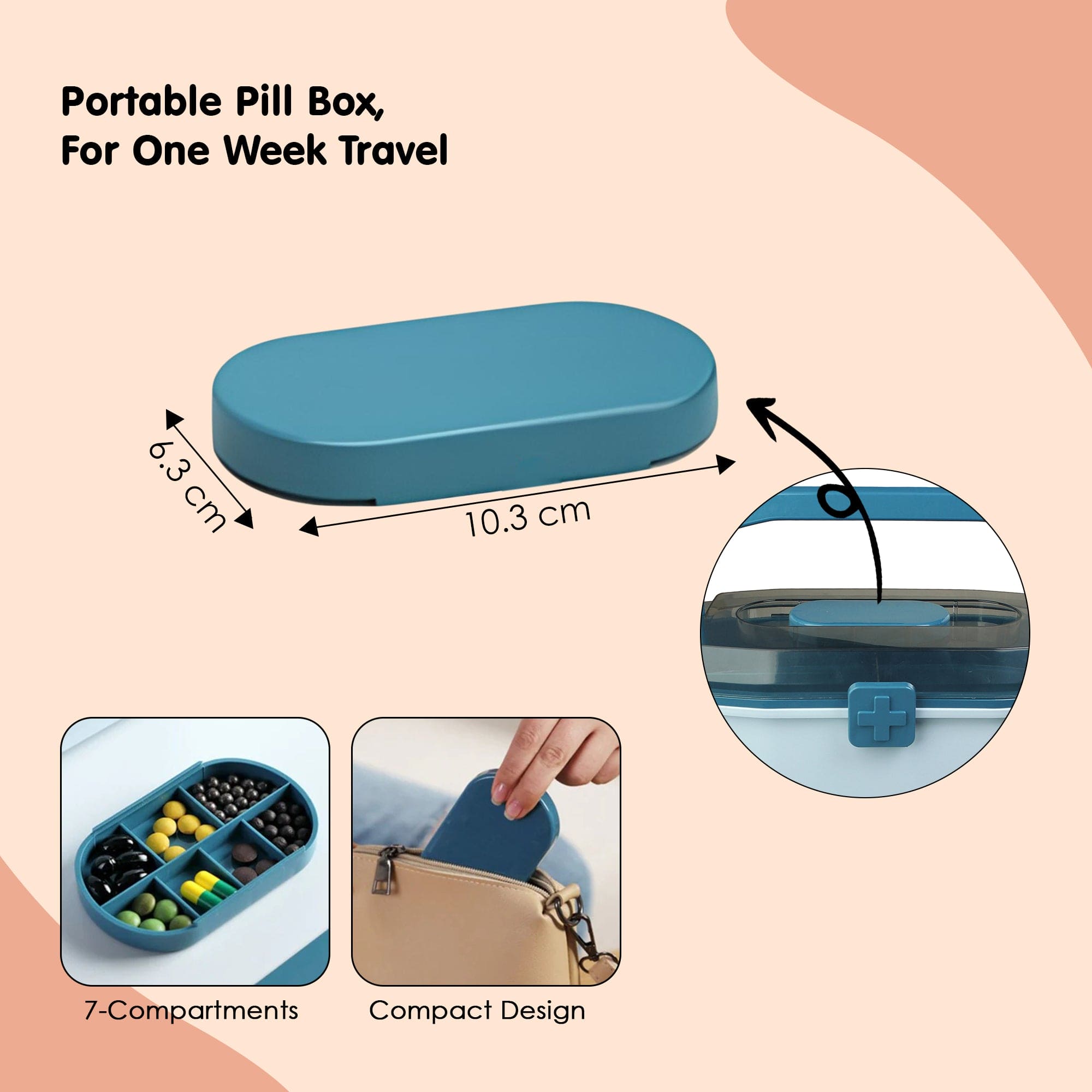 Baby Moo Large Blue Medicine Box
