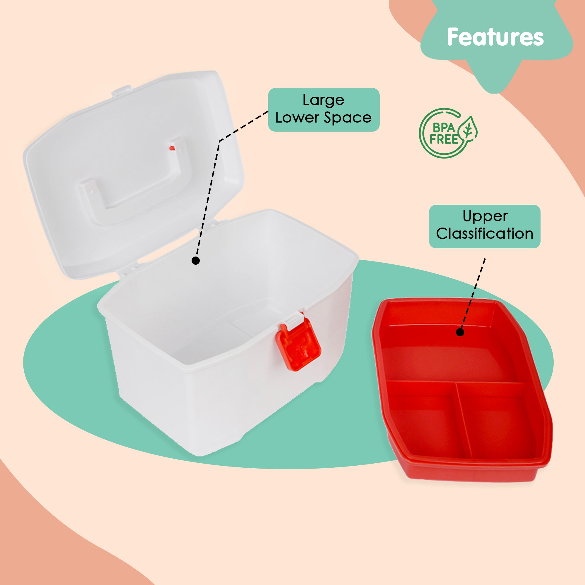 Medium Red Medicine Box