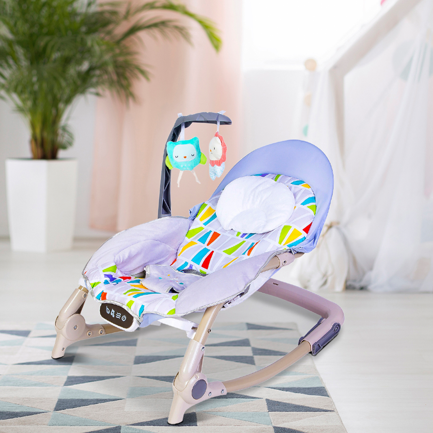 Automatic Position Seat Recliner Bouncer Abstract Grey