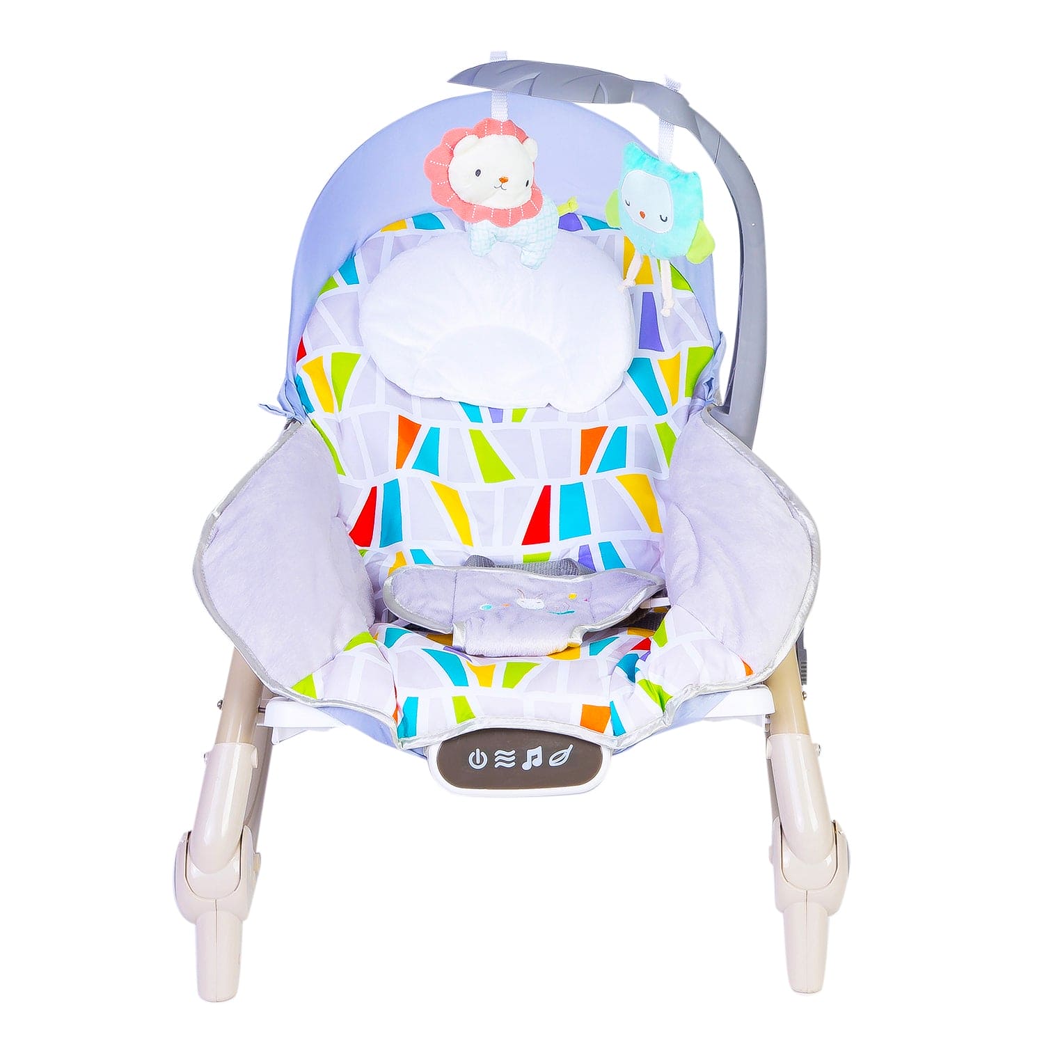 Automatic 3 Position Seat Recliner Bouncer Abstract Grey