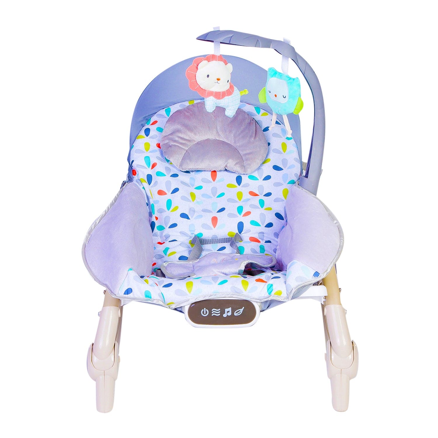 Automatic 3 Position Seat Recliner Bouncer Floral Grey