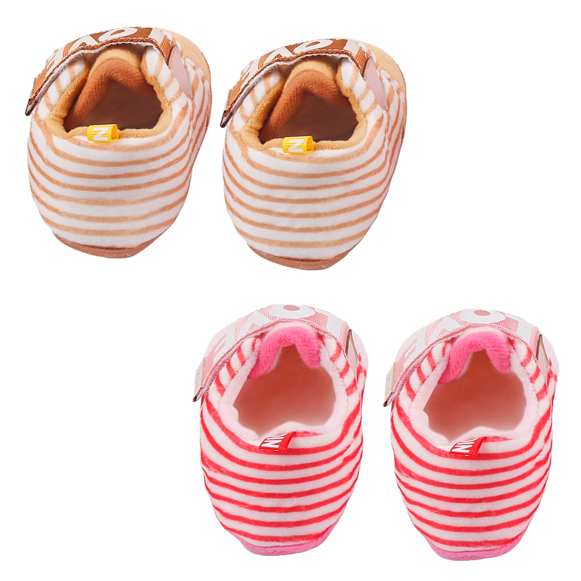 All About Love Brown And Pink 2 Pk Booties