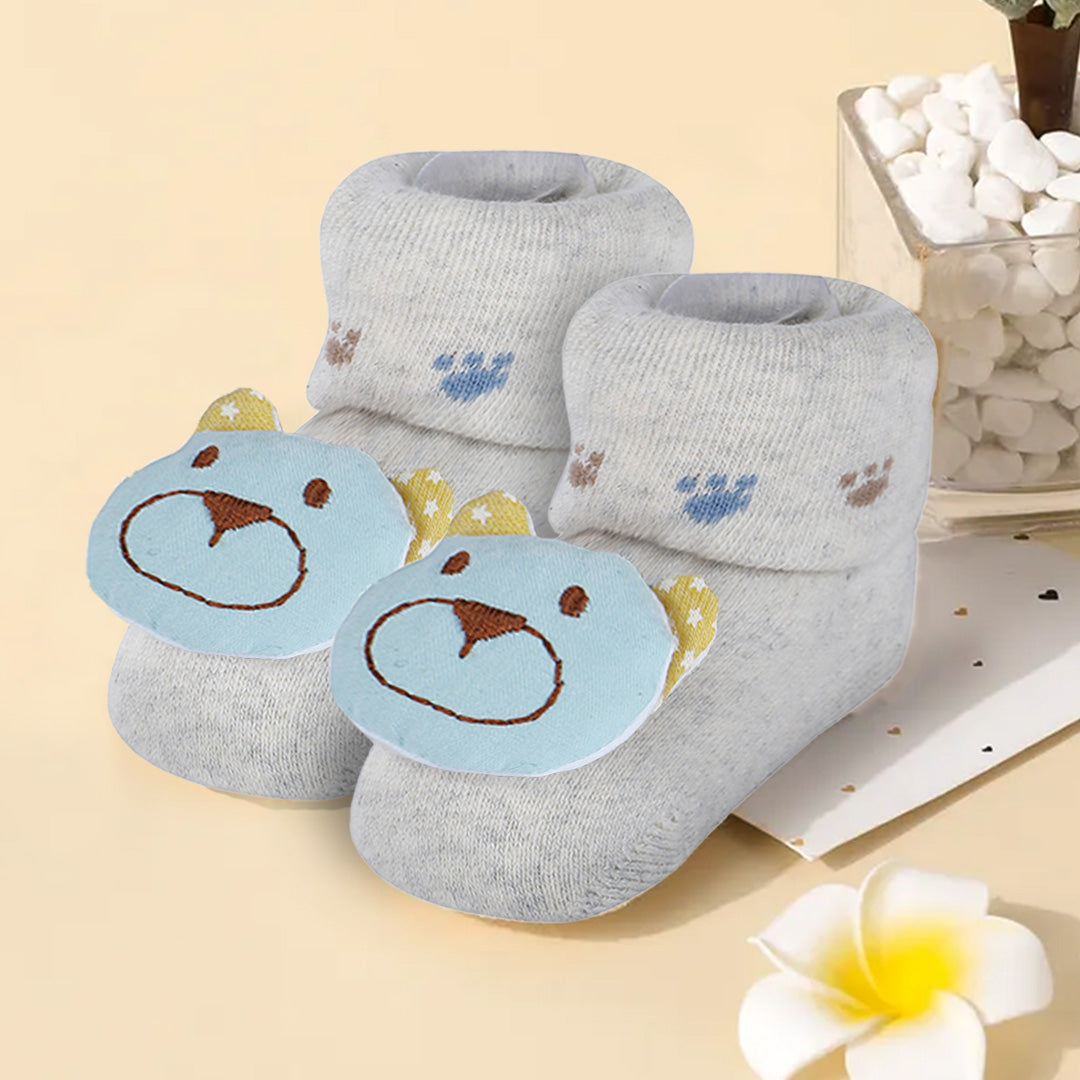 Super soft Organic Cotton Baby Unisex Kids Anti Skid socks, Blue