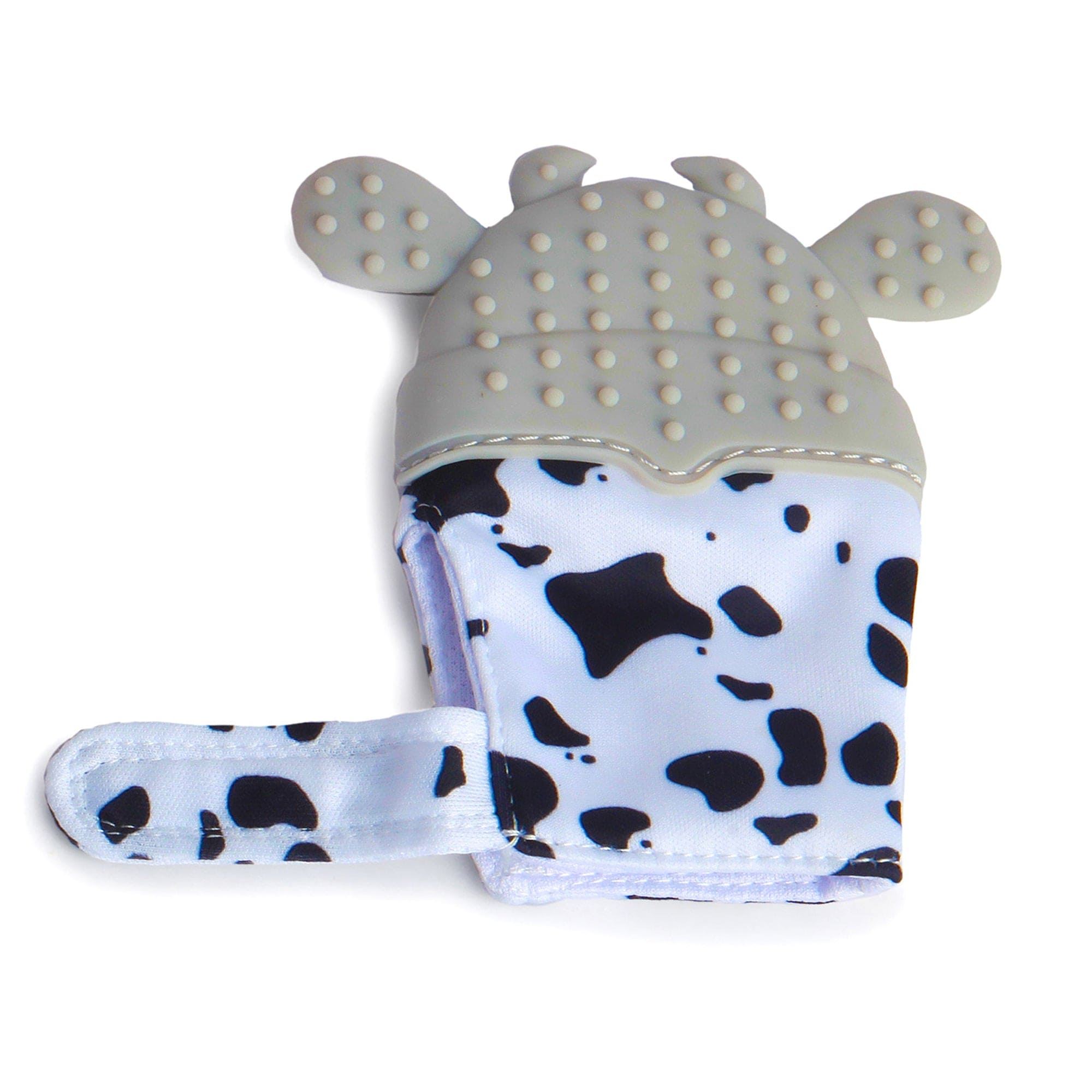 Winking Cow Grey Teething Mitten - 1 pc