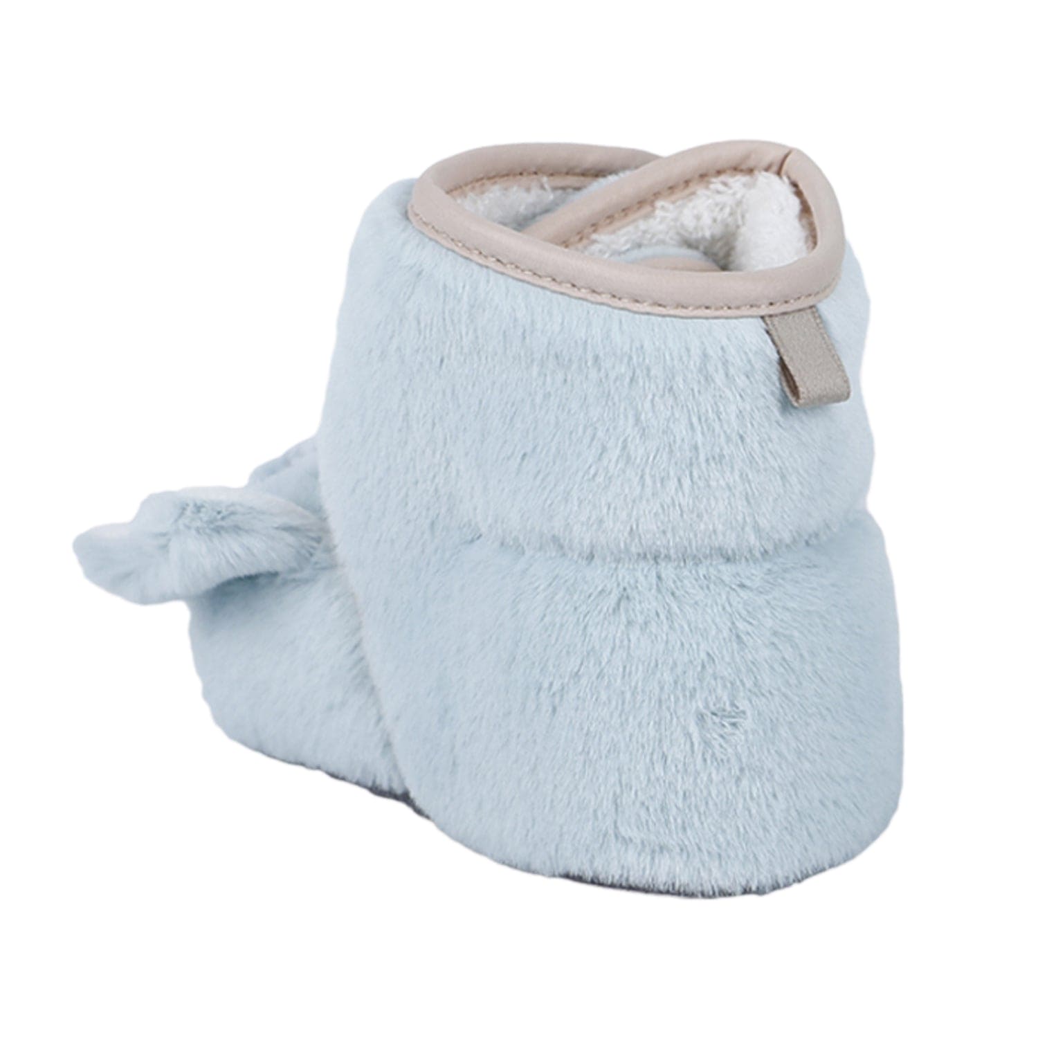 Baby Moo 3D Elephant Cozy Soft Velcro Furry Booties - Sky Blue
