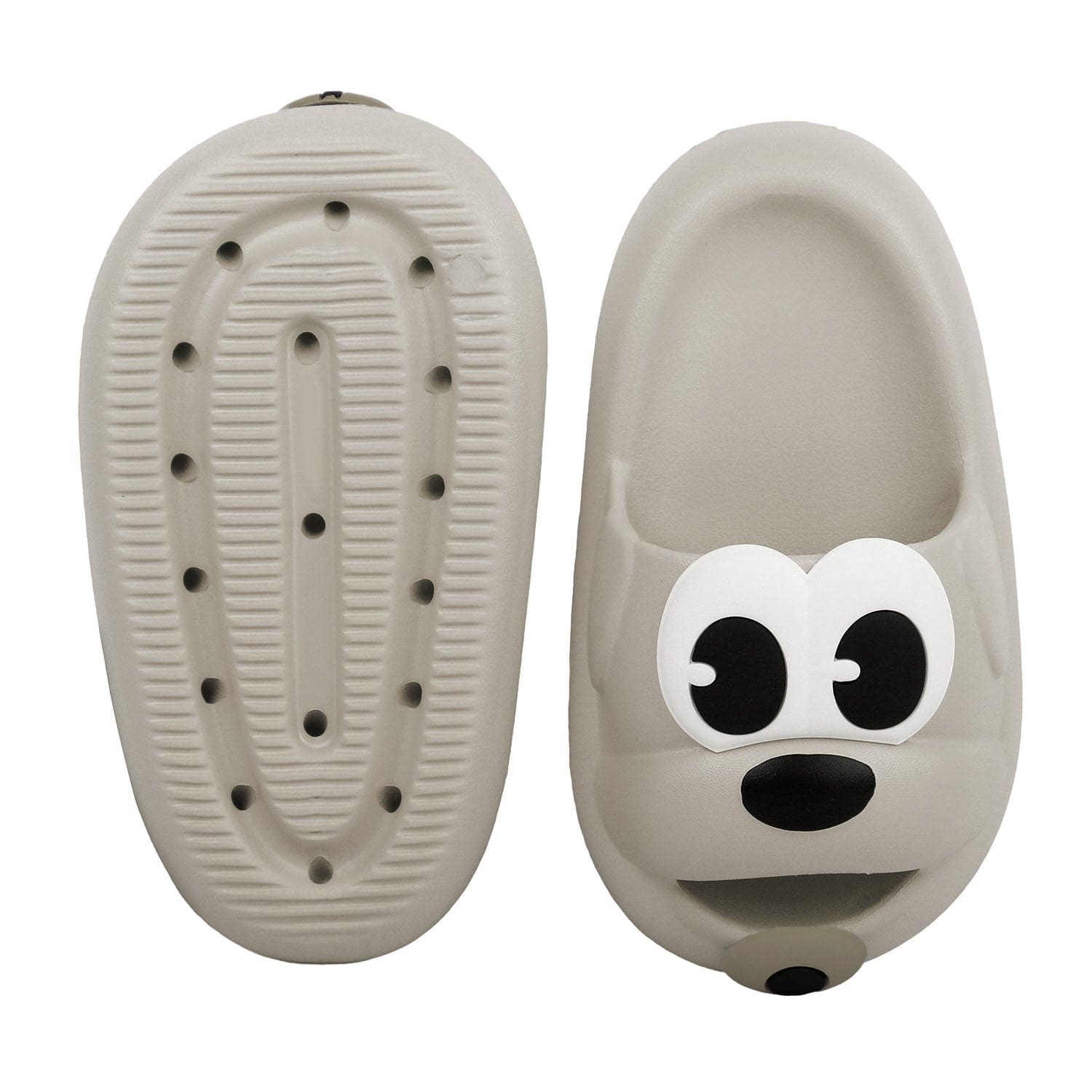 Baby Moo Dog Waterproof Soft Slippers Anti-Skid Sliders - Grey