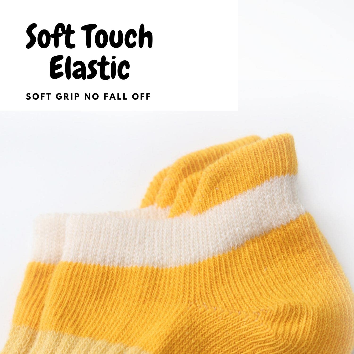 Baby Moo Monochrome Stylish Anti-Skid Adorable 5 Pack Socks - Multicolour - Baby Moo