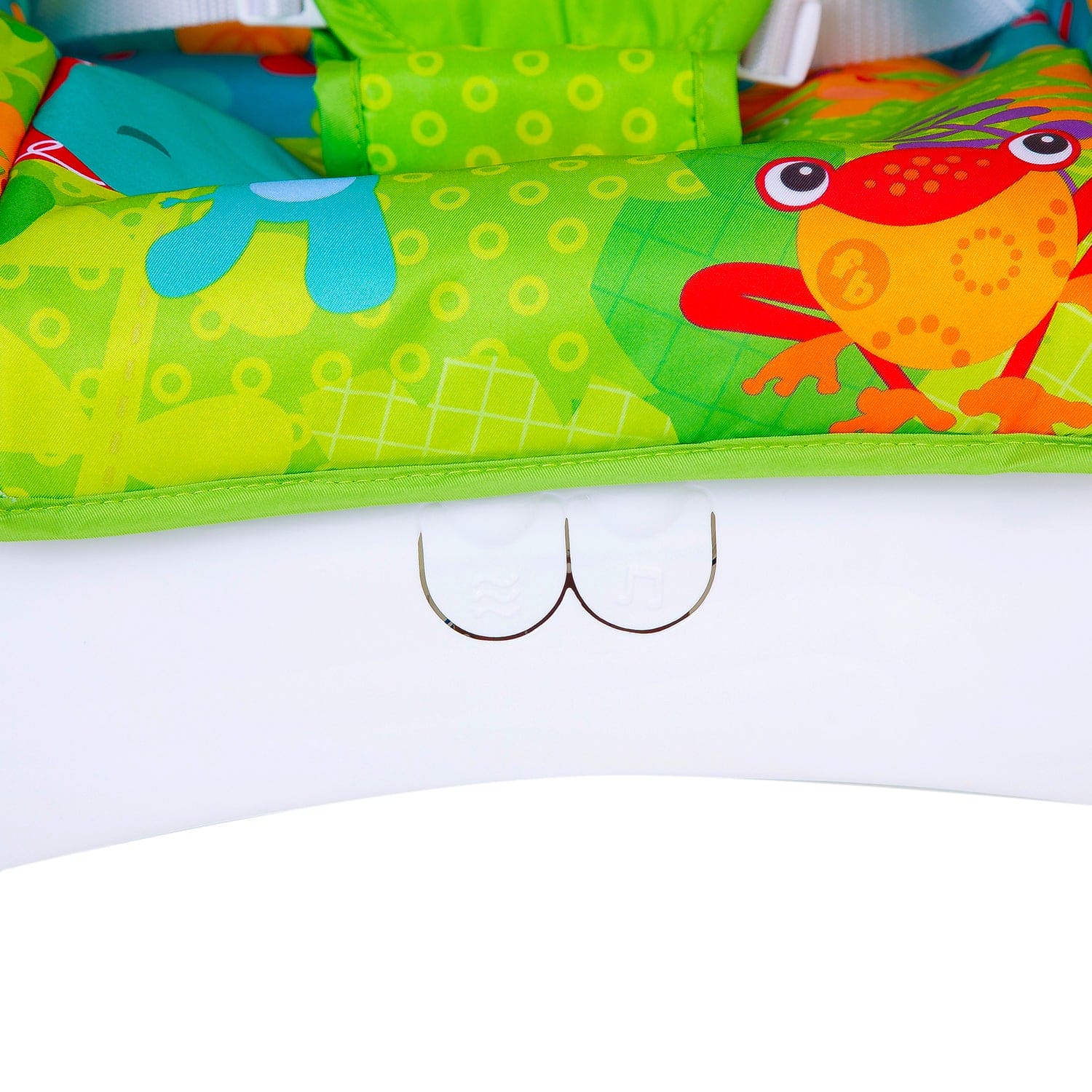 Infant To Toddler With Animals In Jungle Happy Baby Bouncer With Hanging Toys Green