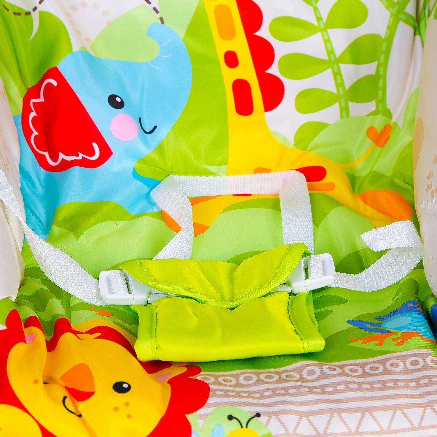 Newborn To Toddler Portable Musical Rocker With Hanging Toys Green