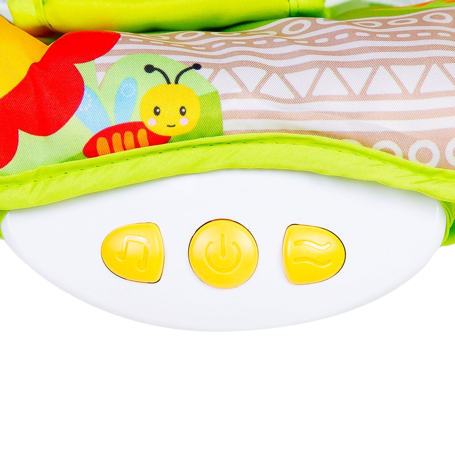 Newborn To Toddler Portable Musical Rocker With Hanging Toys Green
