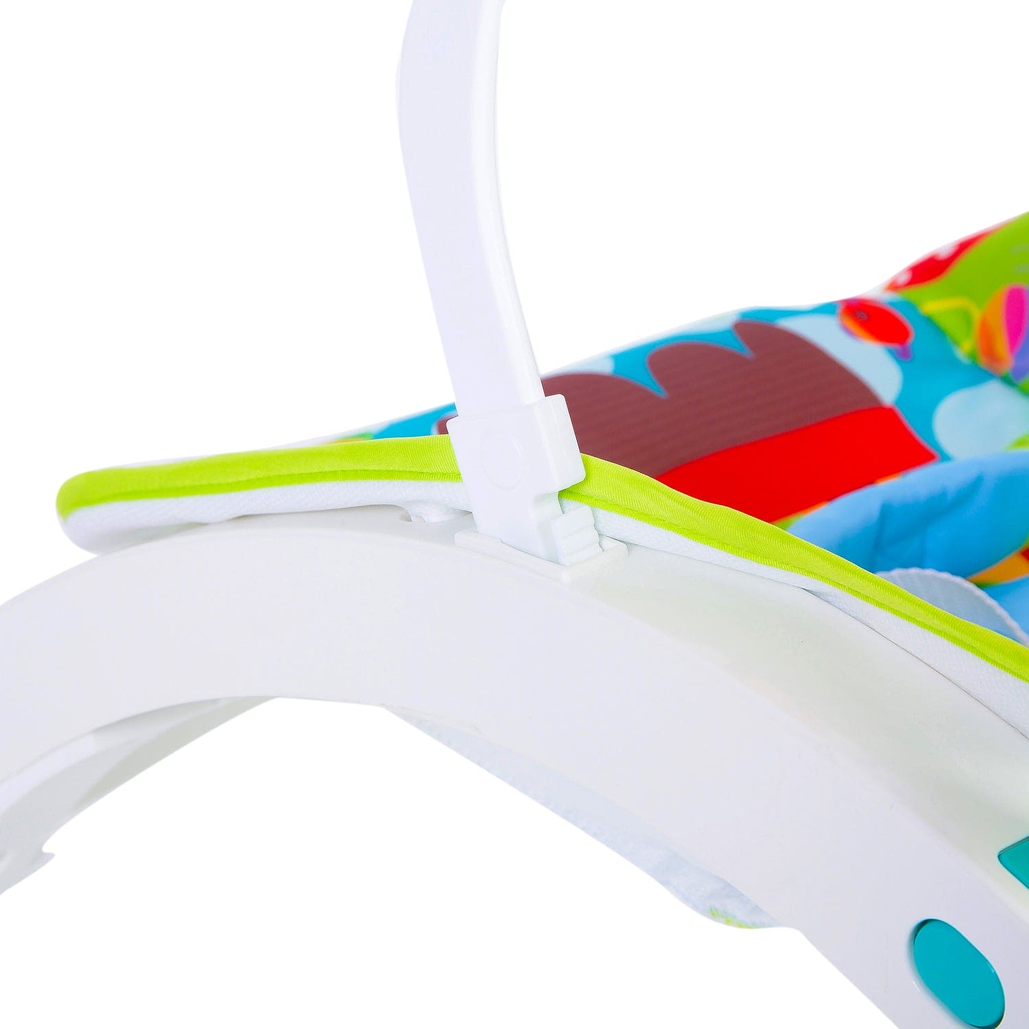 Newborn To Toddler Portable Bouncer With Hanging Toys Green