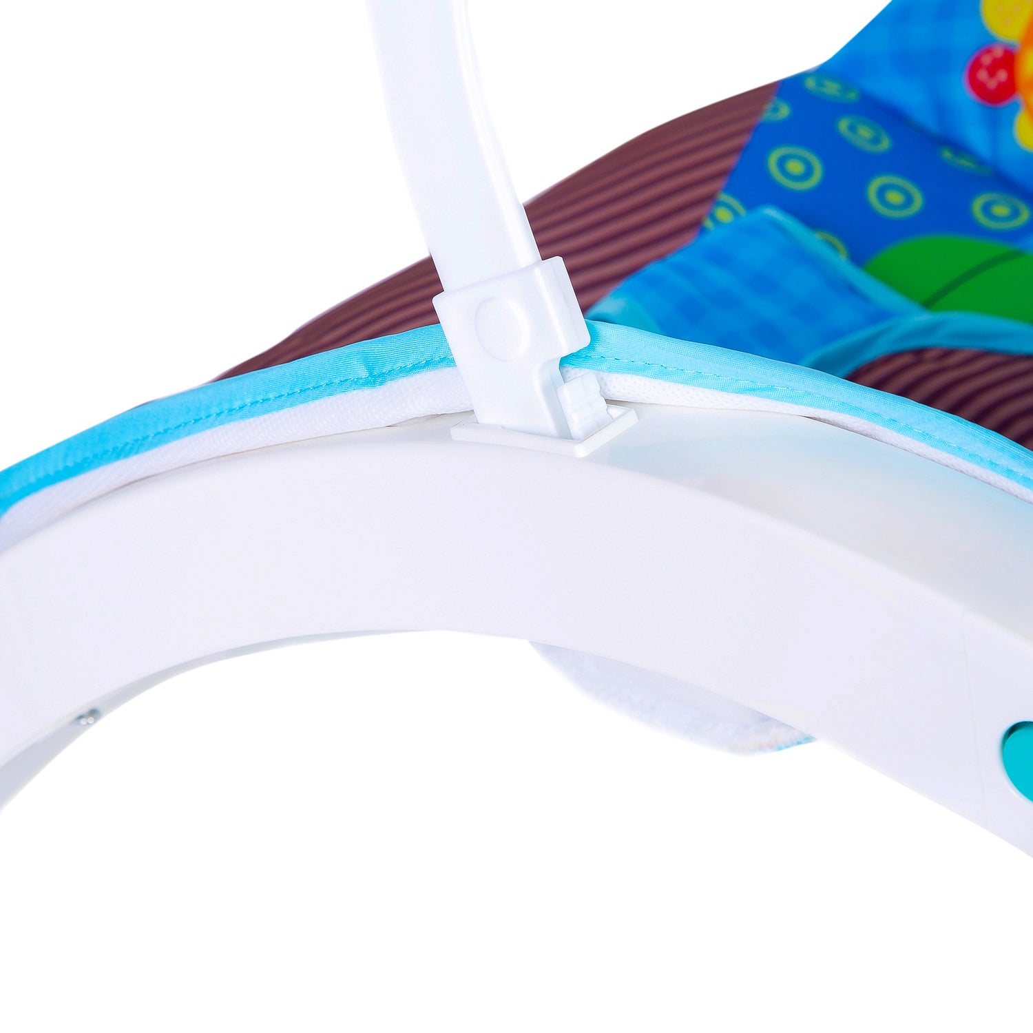Newborn To Toddler Happy Baby Bouncer With Hanging Toys Blue