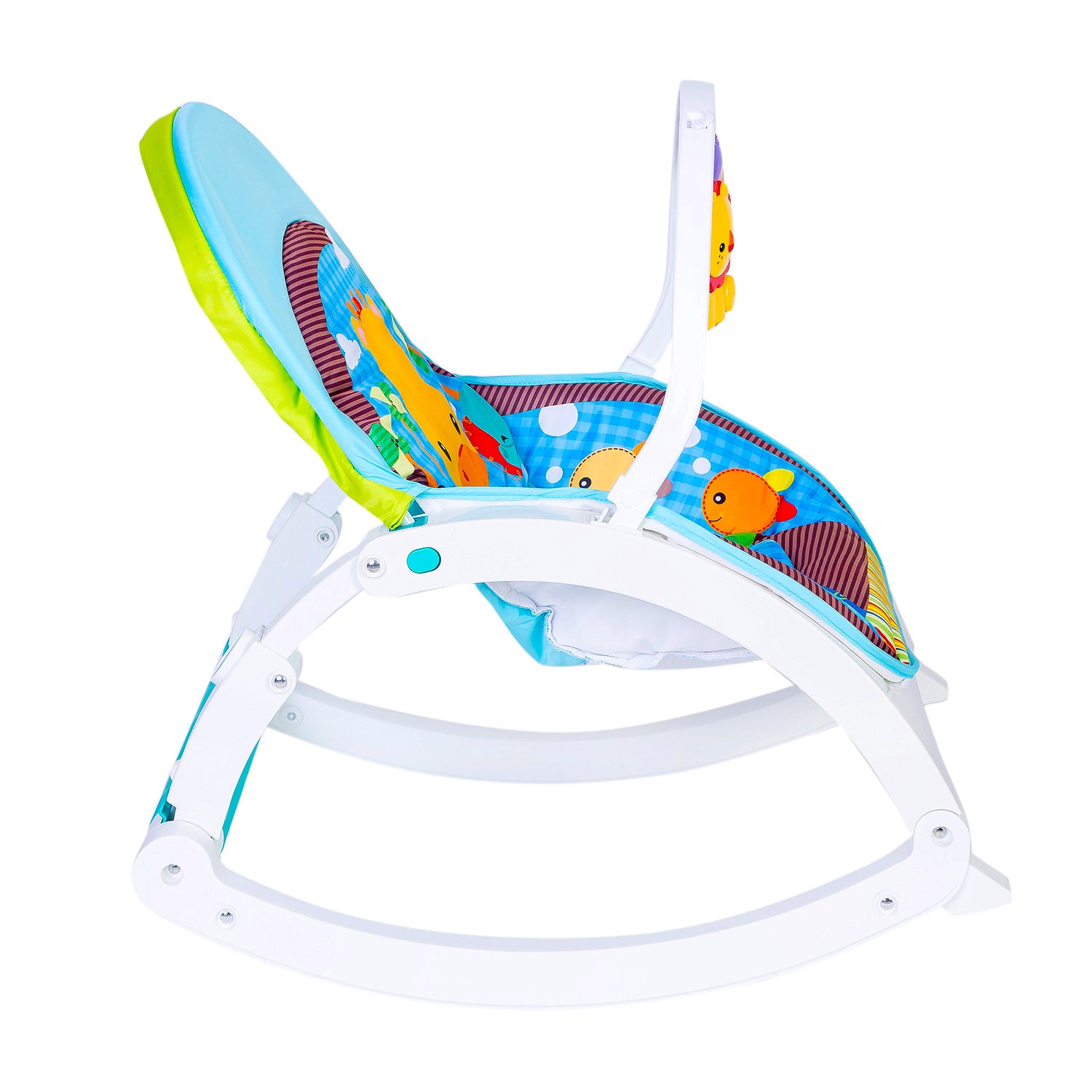 Newborn To Toddler Happy Baby Bouncer With Hanging Toys Blue
