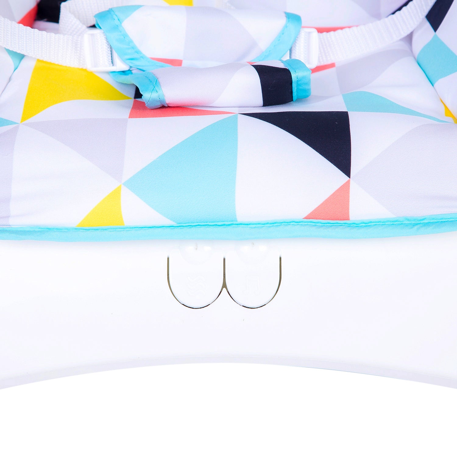 Newborn To Toddler Portable Bouncer With Hanging Toys Abstract Blue