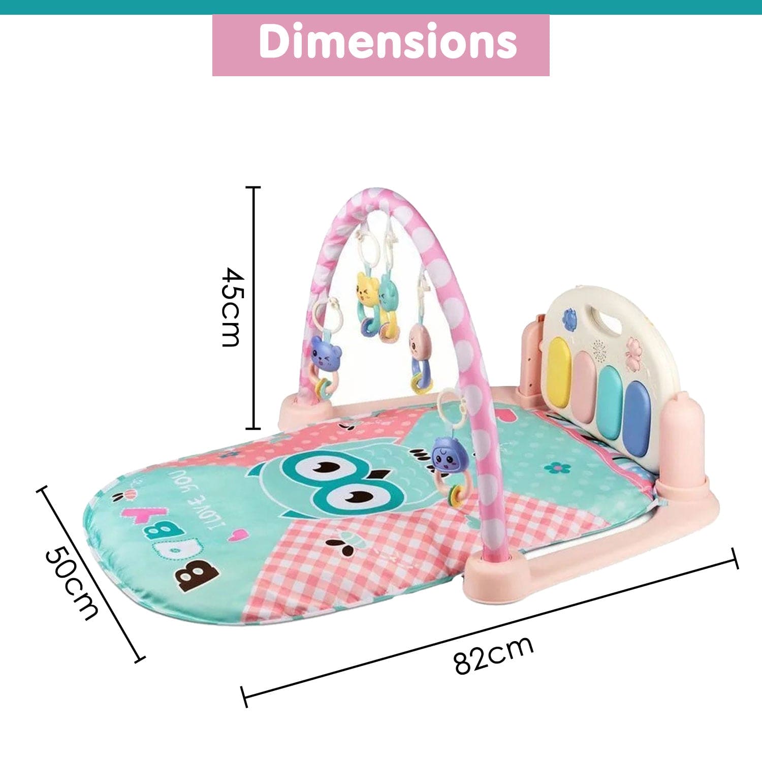 Owl Blue Piano Activity Gym