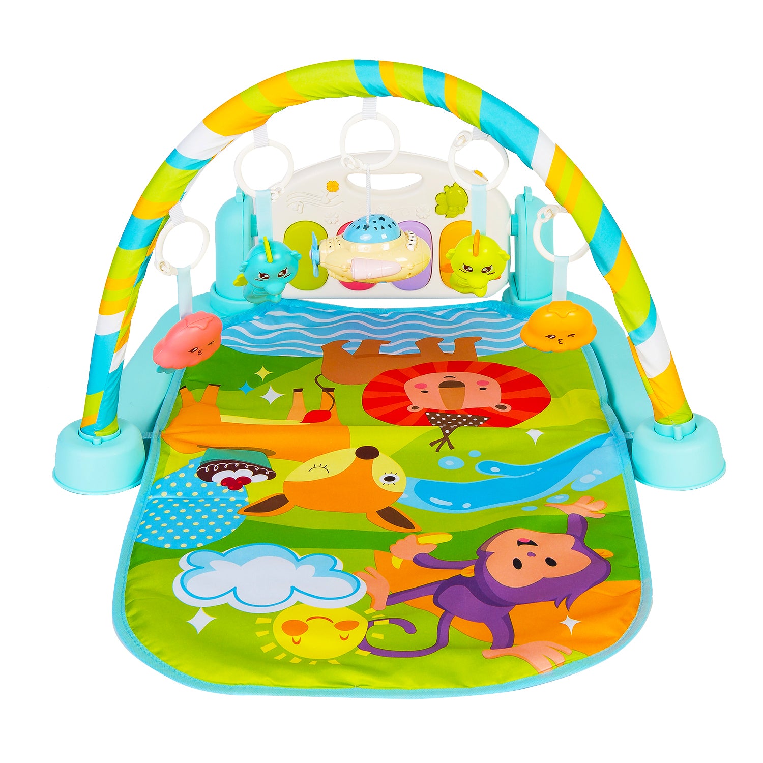 Sunny Zoo Day Multicolour Piano Activity Gym