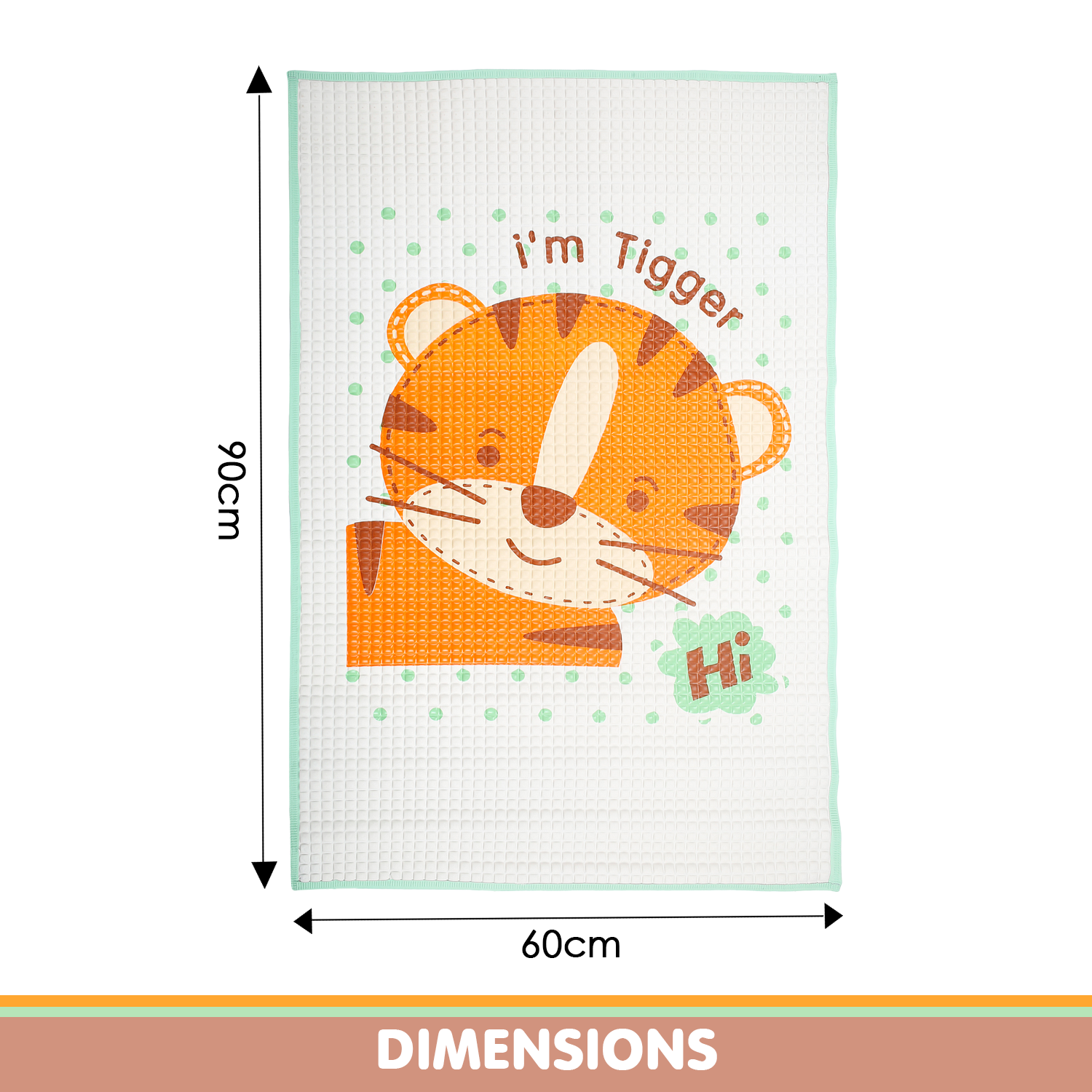 Brave Tiger White And Orange Massage Mat