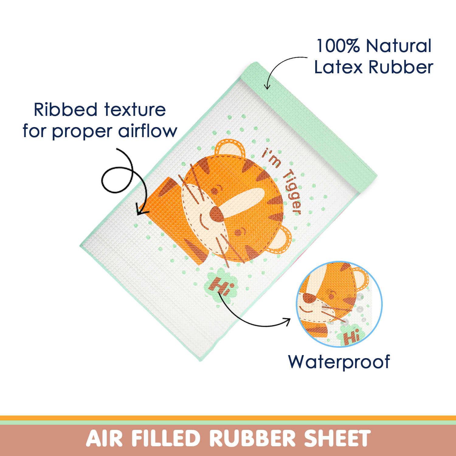 Brave Tiger White And Orange Massage Mat