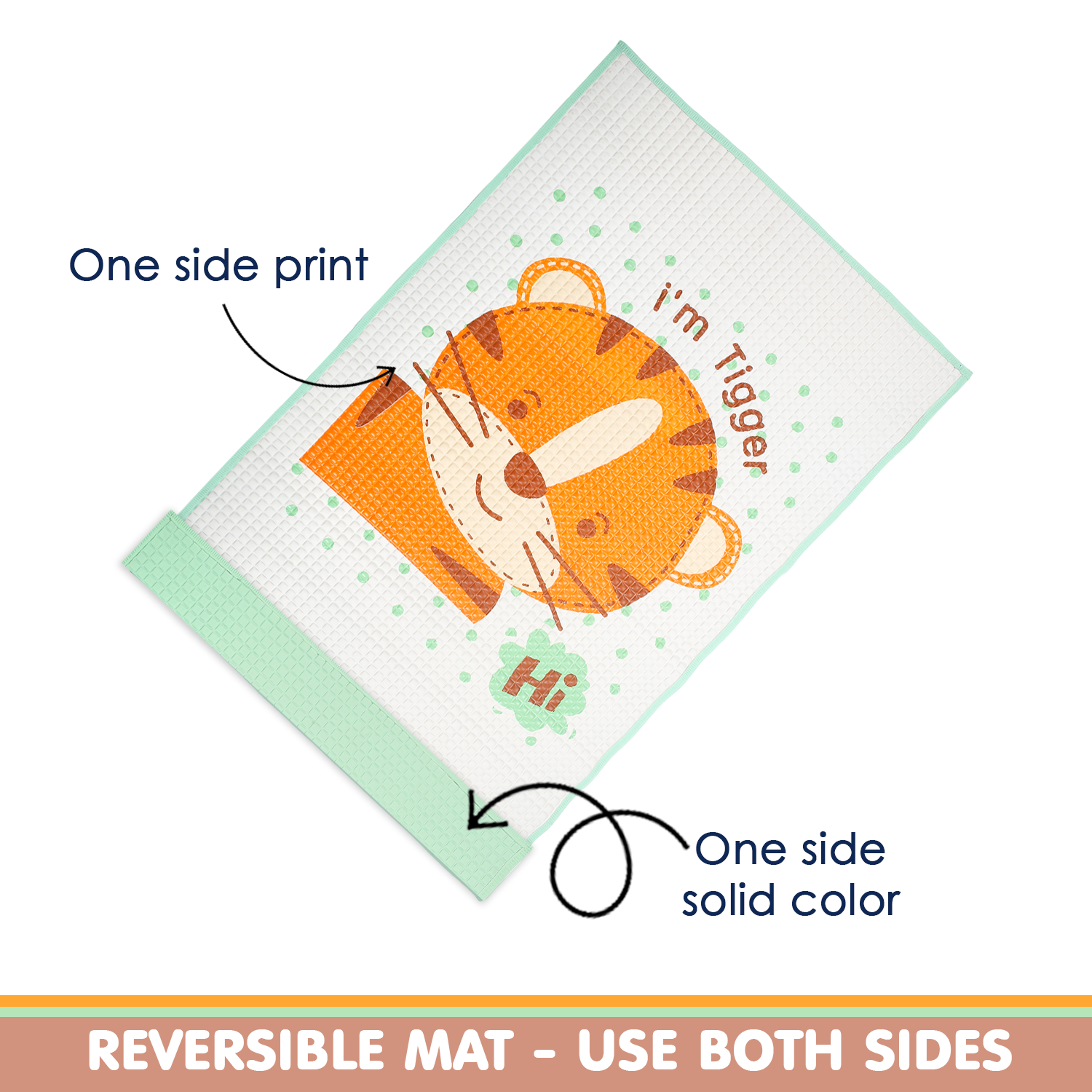 Brave Tiger White And Orange Massage Mat