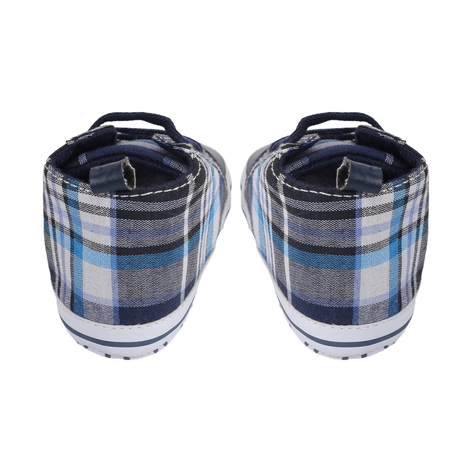 Baby Moo Checked Blue Sneakers