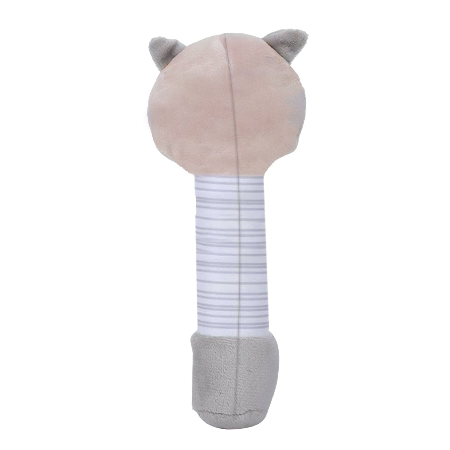 Baby Moo Raccoon Squeaker Sound Handheld Rattle Toy - Grey