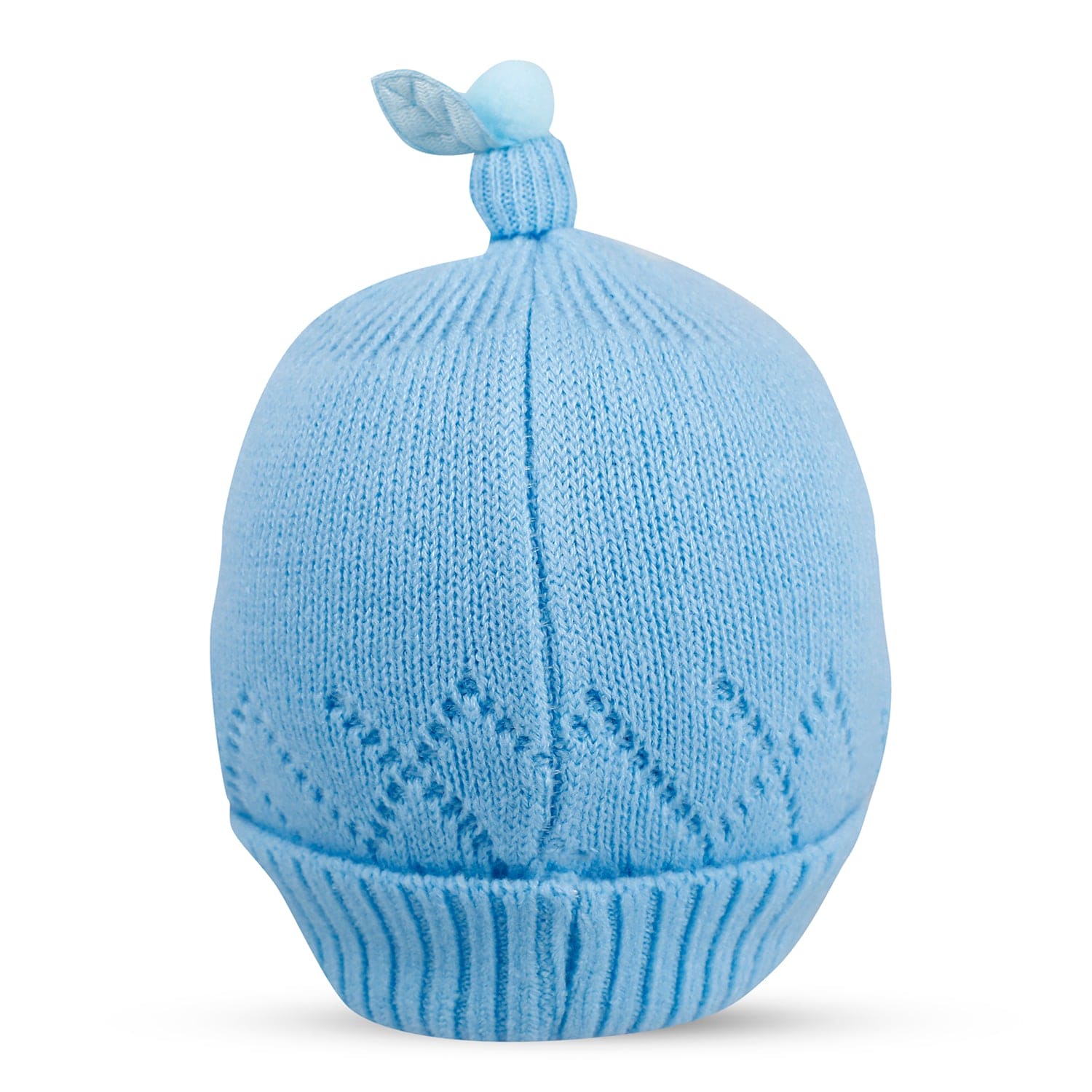 Baby Moo Star Breathable Beanie Warm Knitted Woollen Cap - Blue