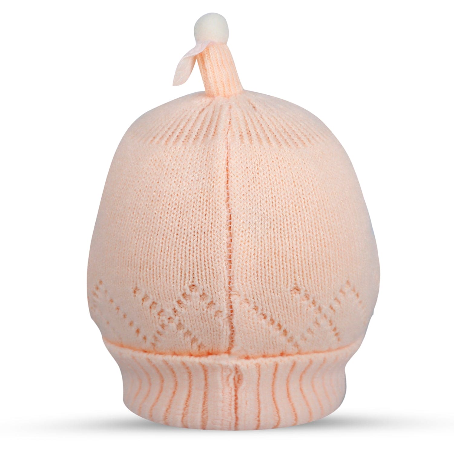 Baby Moo Star Breathable Beanie Warm Knitted Woollen Cap - Peach
