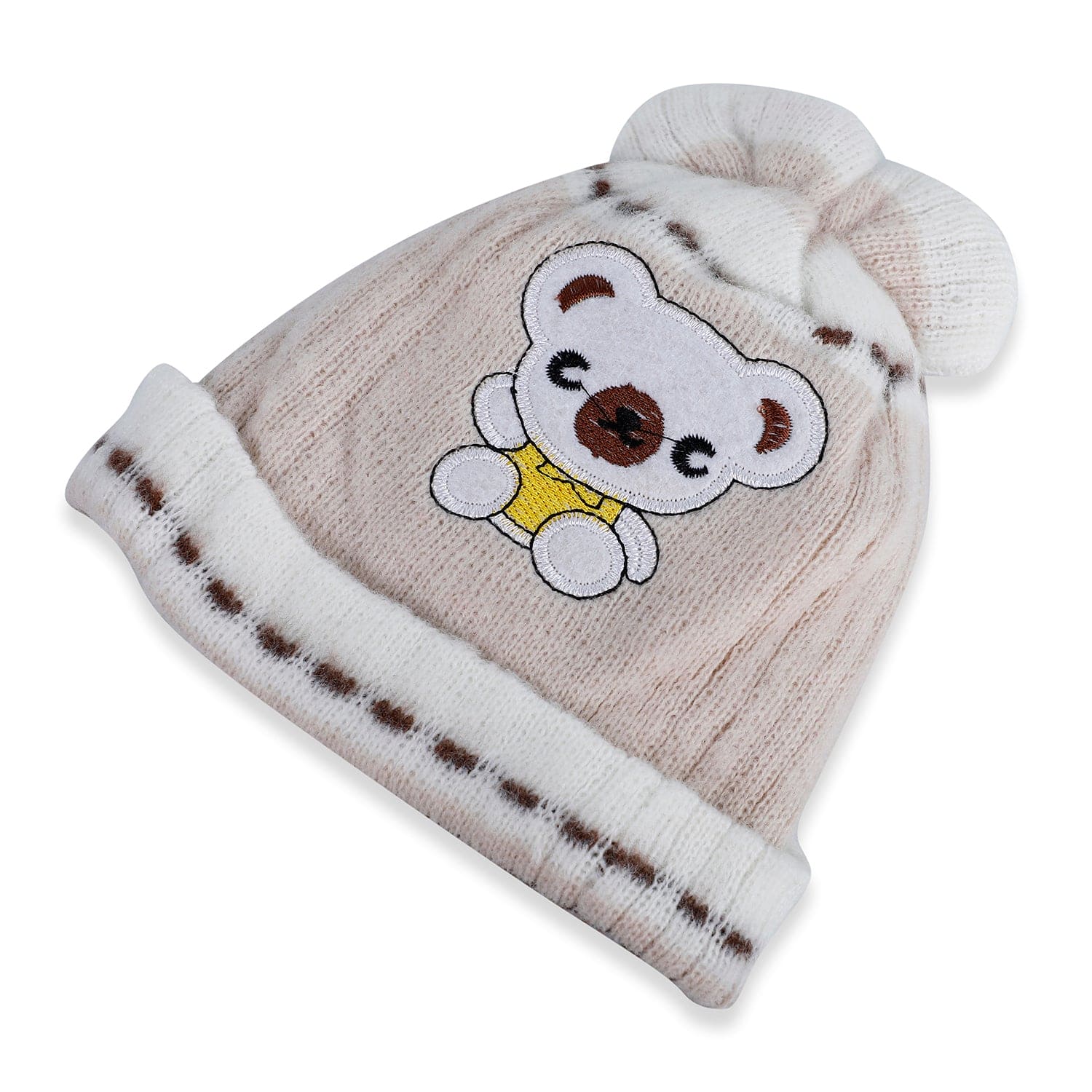 Baby Moo Koala Breathable Beanie Warm Knitted Woollen Cap - Beige