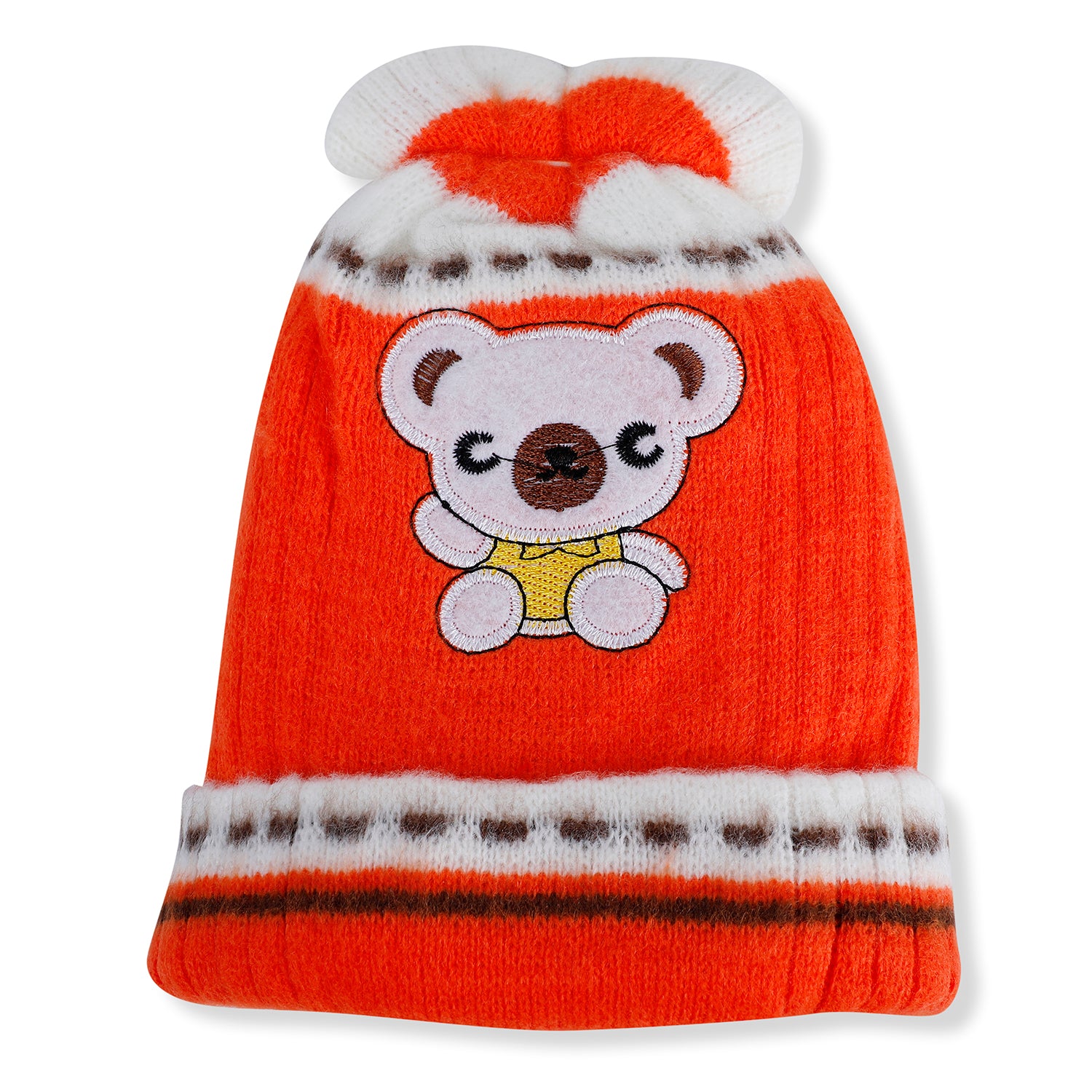 Baby Moo Koala Breathable Beanie Warm Knitted Woollen Cap - Orange