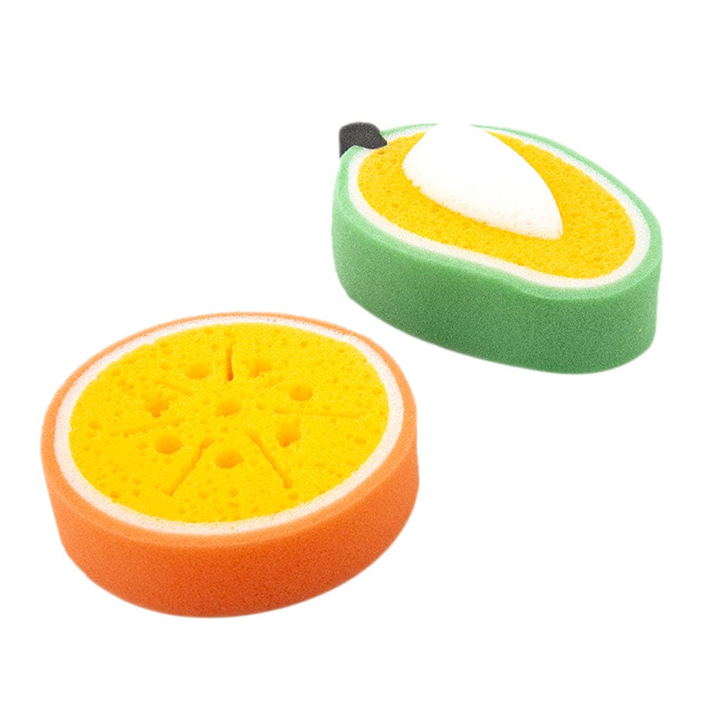 Baby Moo Sliced Orange And Mango Pk Bath Sponge Multicolour