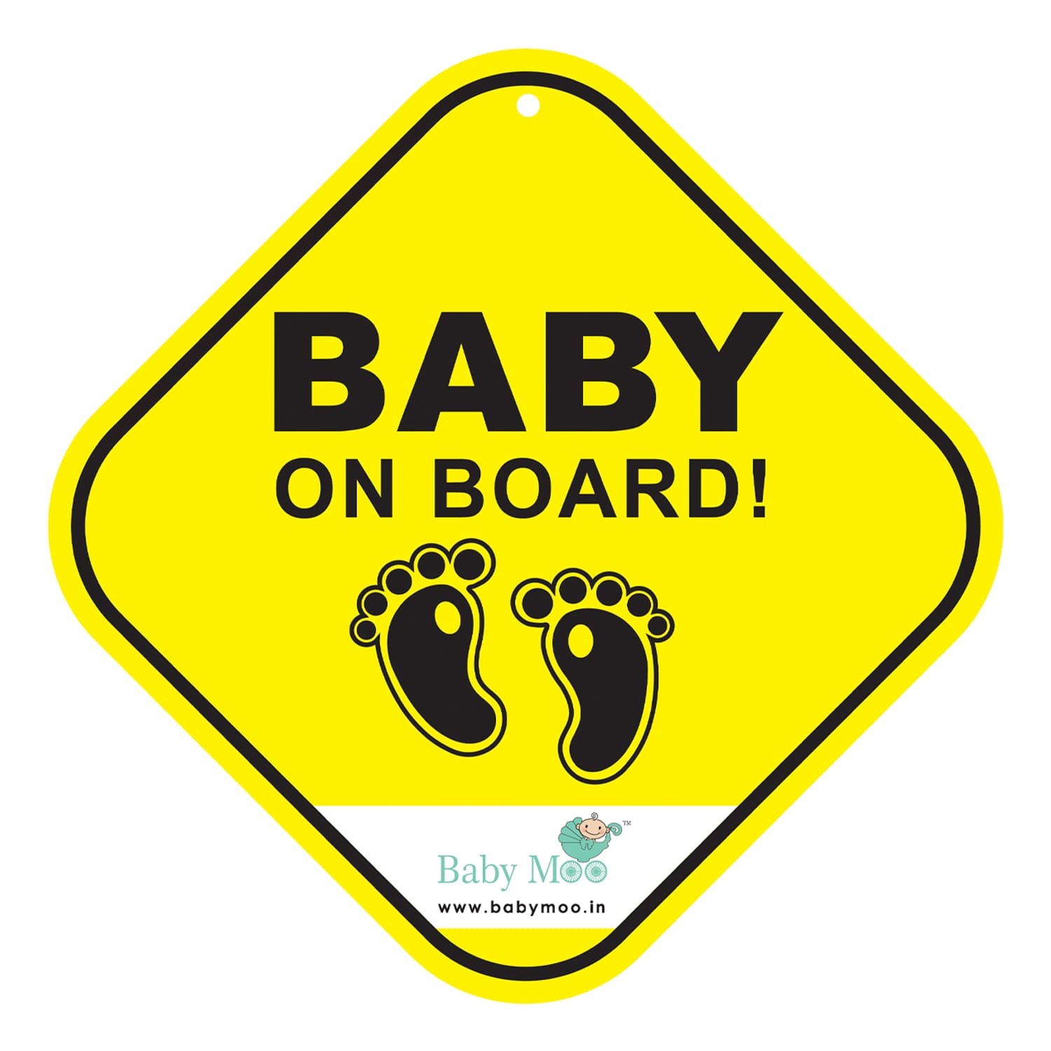 Baby on Board Yellow Car Sign