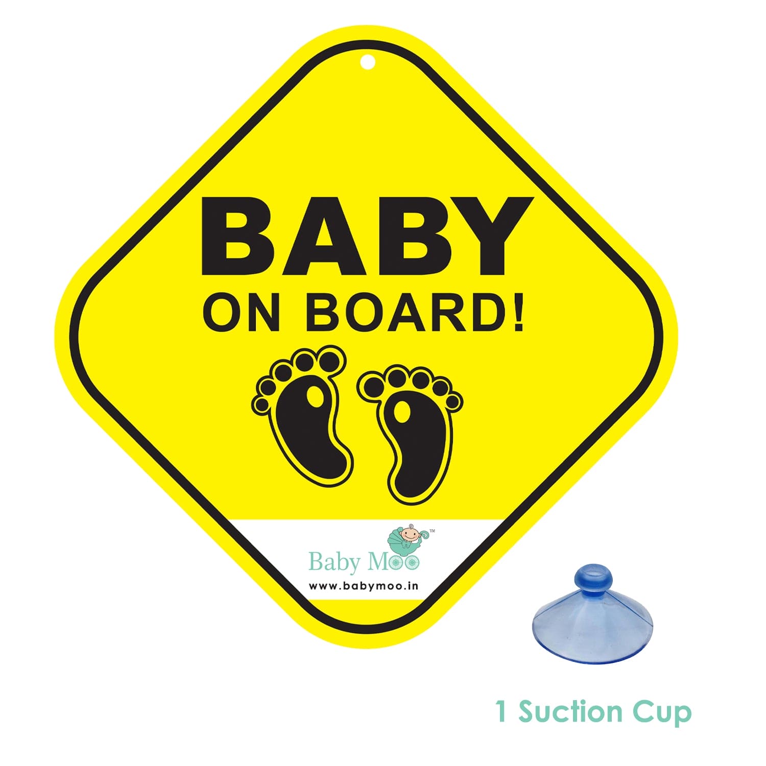 Baby on Board Yellow Car Sign