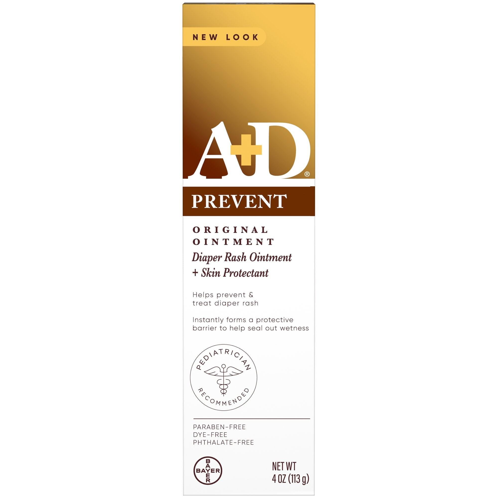A+D Prevent Diaper Rash Ointment + Skin Protectant Original 113g White - Baby Moo