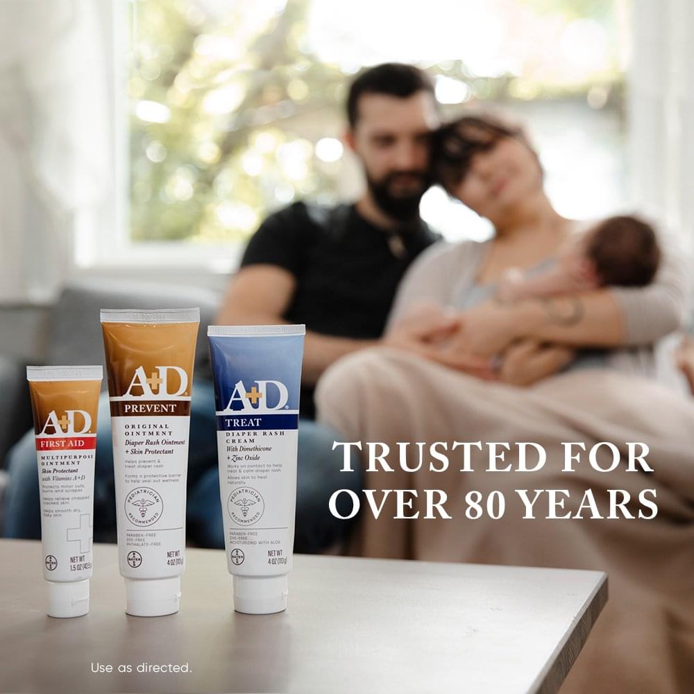 A+D Prevent Diaper Rash Ointment + Skin Protectant Original 113g White - Baby Moo