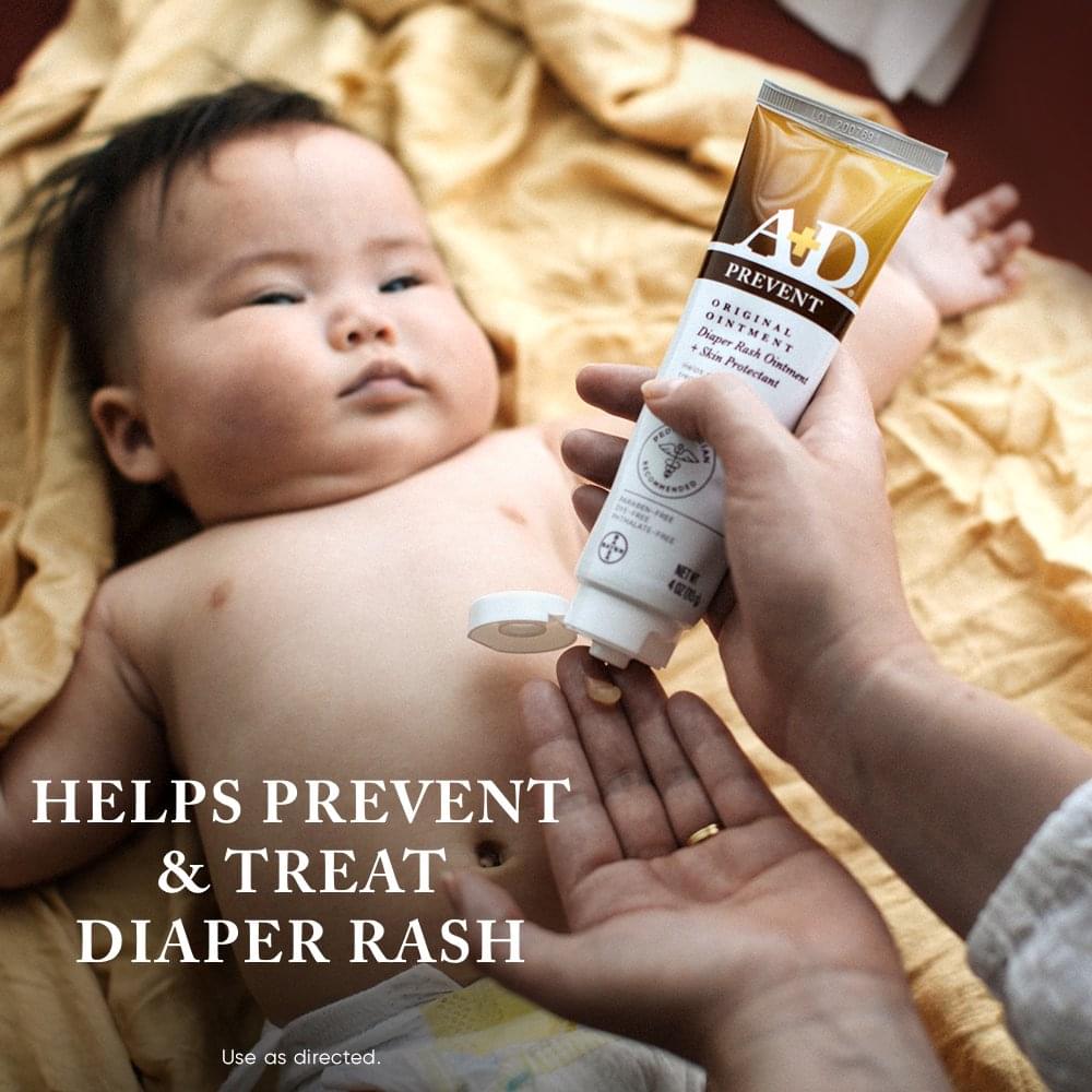 A+D Prevent Diaper Rash Ointment + Skin Protectant Original 113g White - Baby Moo