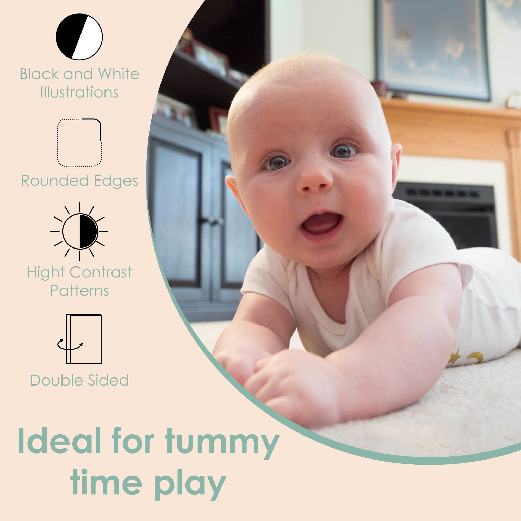 Baby Moo High Contrast Flash Cards Pack of 12 - Patterns