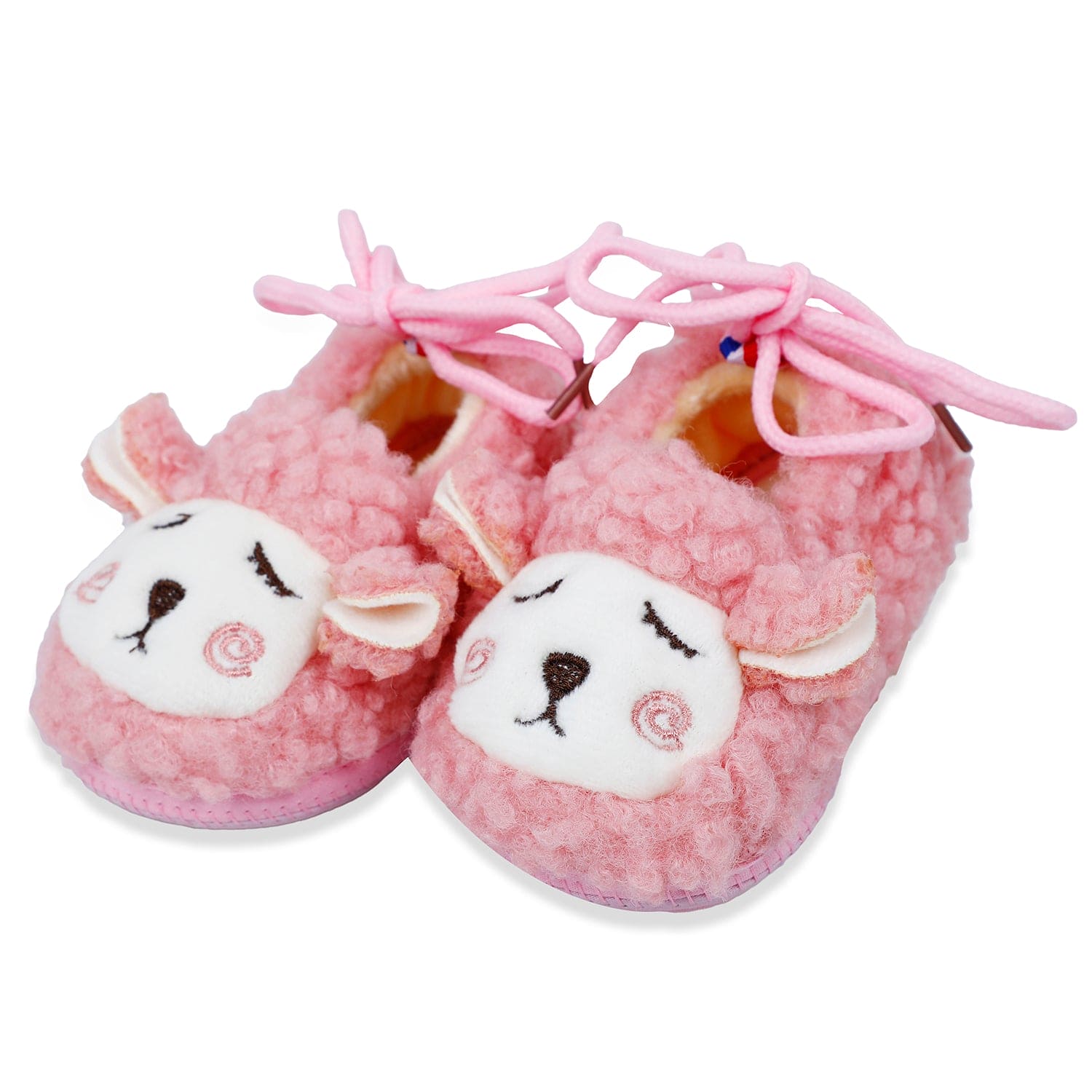 Baby Moo Sheep Warm And Stylish Anti Skid Booties - Pink
